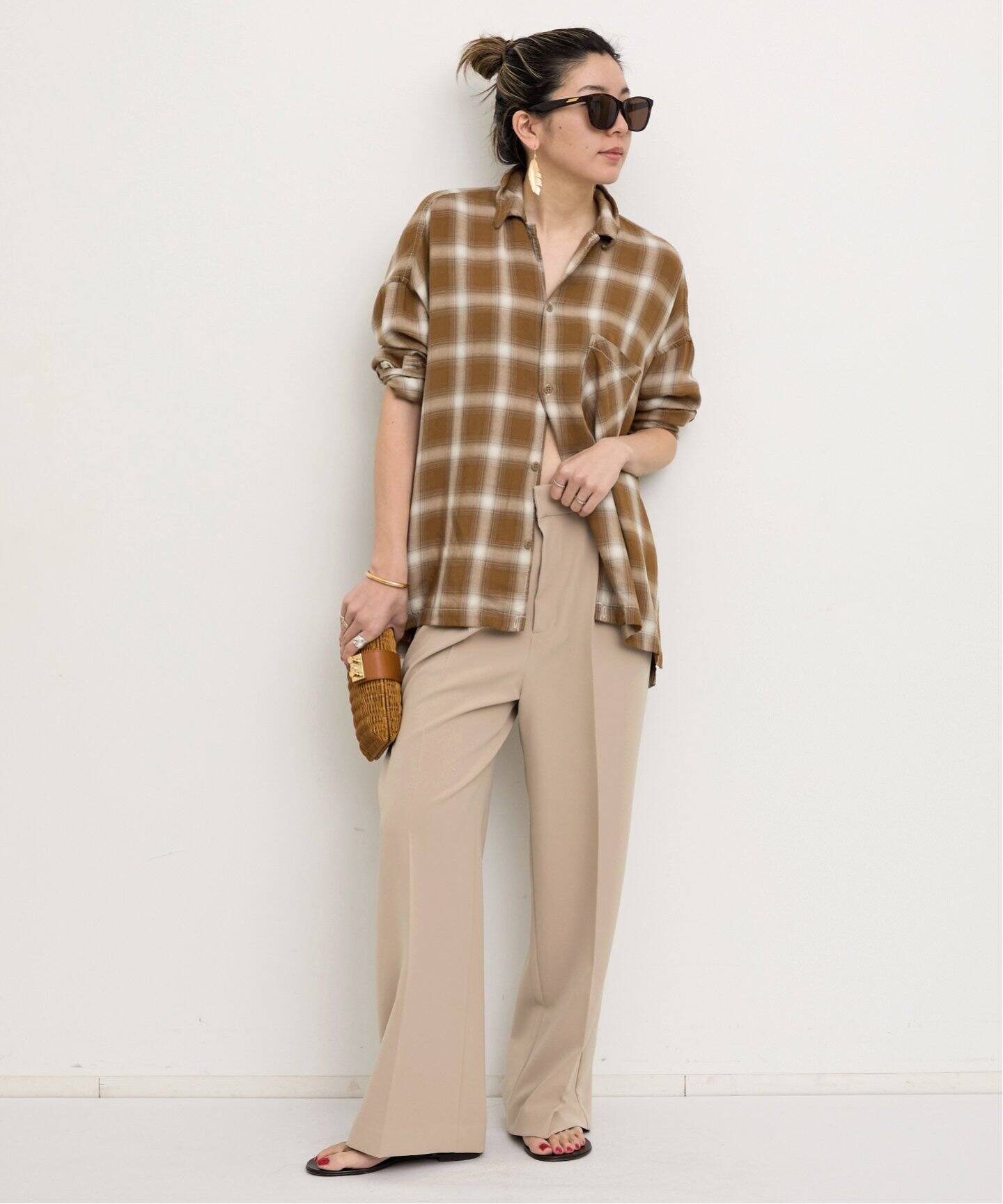 REMI RELIEF/レミ レリーフ】 CHECK 2 WAY SHIRT（シャツ／ブラウス  