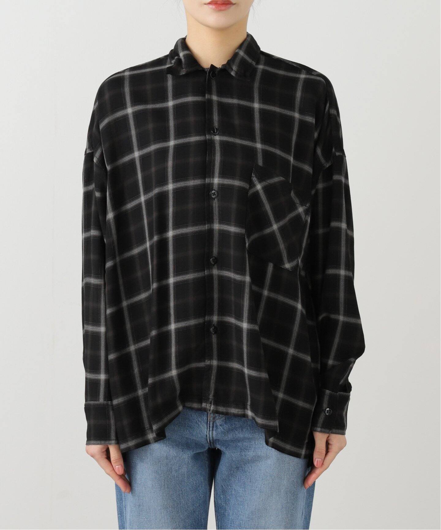 REMI RELIEF/レミ レリーフ】 CHECK 2 WAY SHIRT（シャツ／ブラウス 