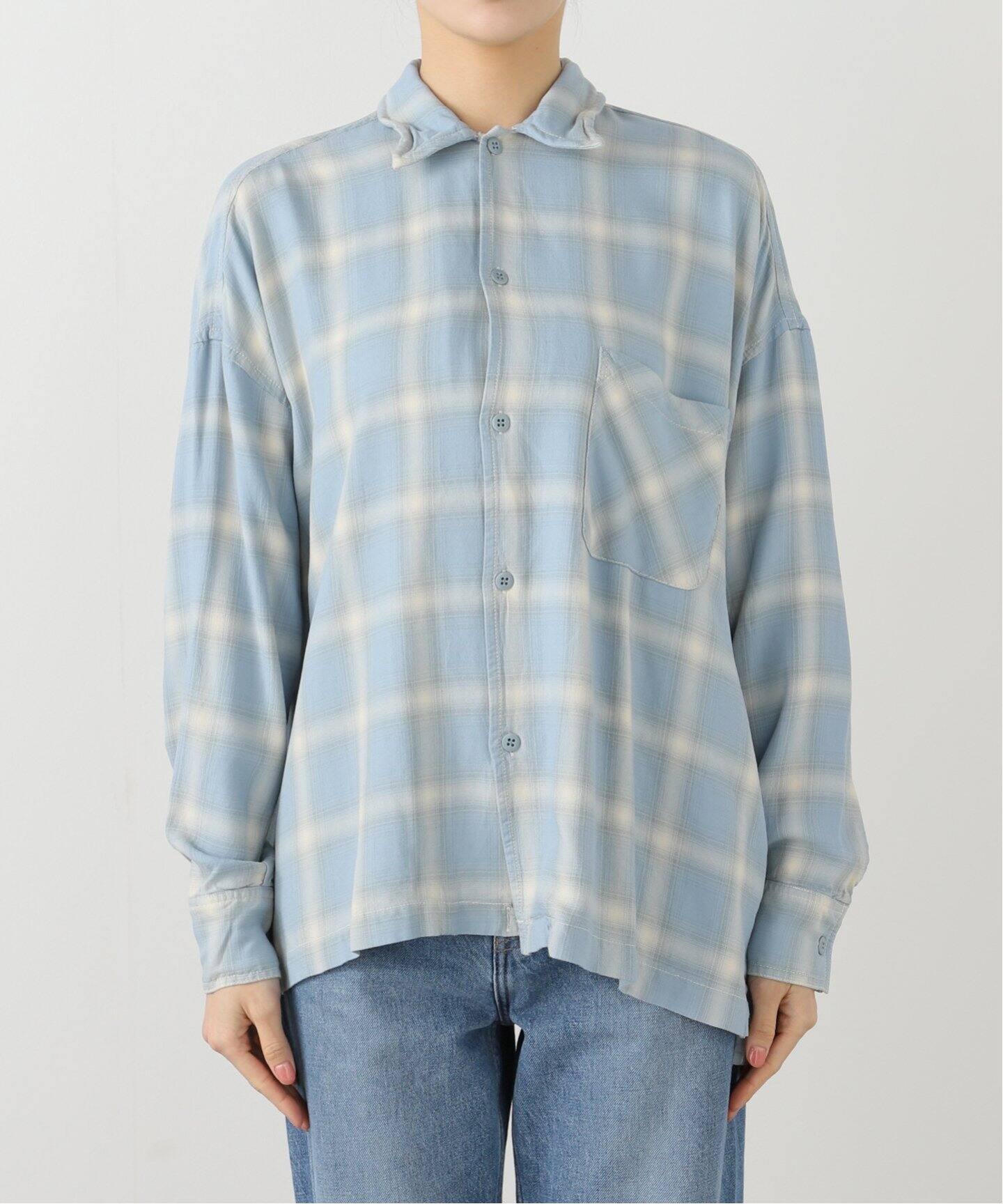 REMI RELIEF/レミ レリーフ】 CHECK 2 WAY SHIRT（シャツ／ブラウス  