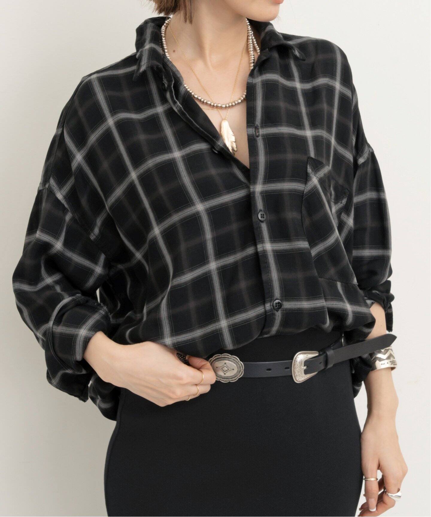 予約》【REMI RELIEF/レミ レリーフ】 CHECK 2 WAY SHIRT（シャツ 