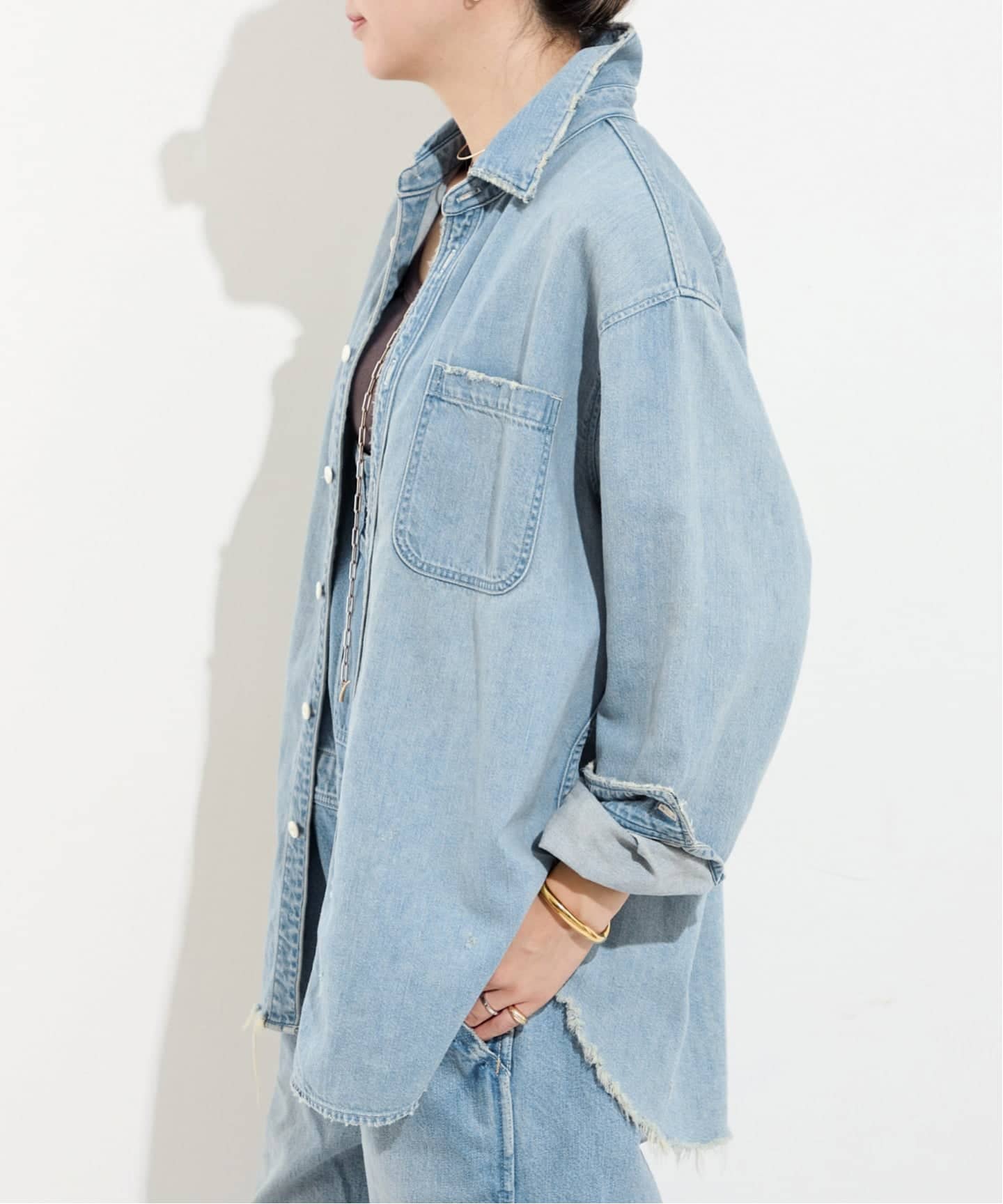 ATTICK BY JOHNBULL デニムシャツ ドゥーズィエムクラス ATTICK BY JOHNBULL/アティック バイ ジョンブル】 USED DENIM