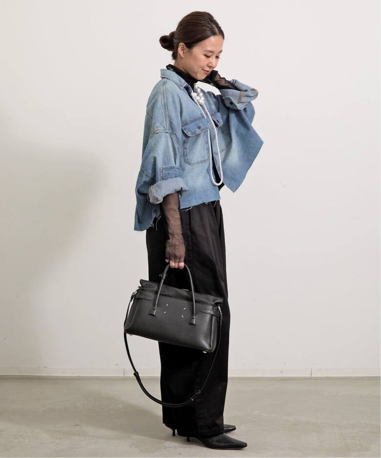 R13/アールサーティーン】 CROPPED DENIM SHIRT（シャツ／ブラウス 