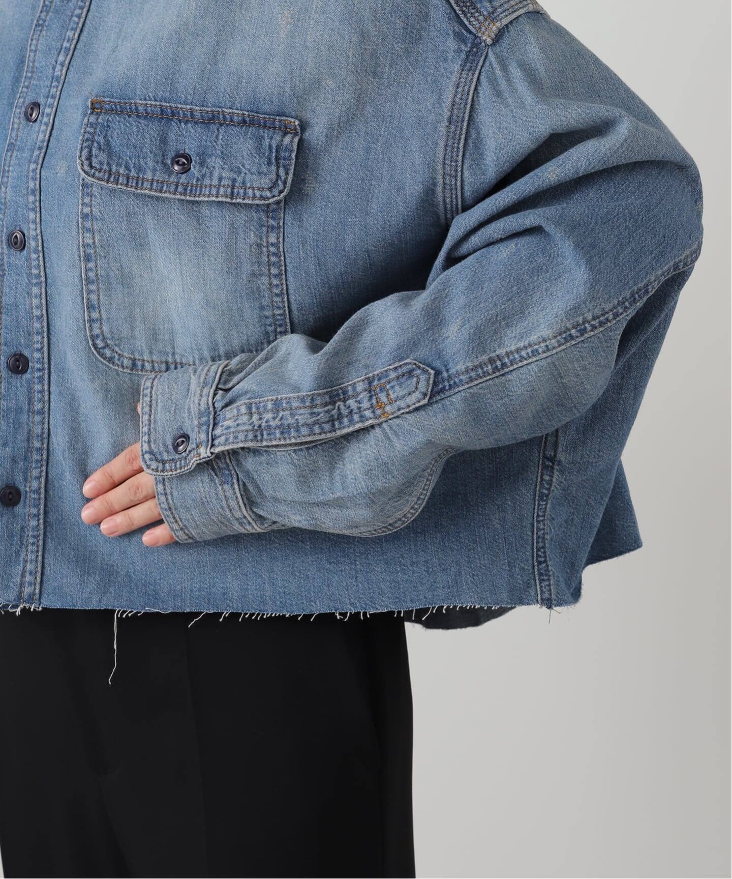 アパルトモン R13/アールサーティーン CROPPED DENIM SHIRT 予約》【R13/アールサーティーン】 CROPPED DENIM SHIRT（シャツ
