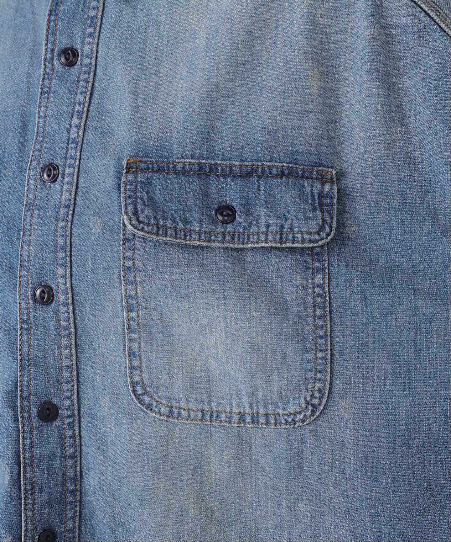 R13/アールサーティーン】 CROPPED DENIM SHIRT（シャツ