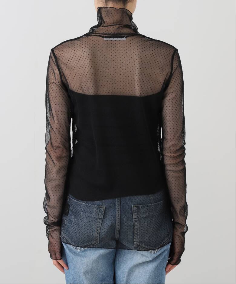 Col Pierrot/コル ピエロ】 Dot Sheer Blouse（シャツ／ブラウス）｜L 