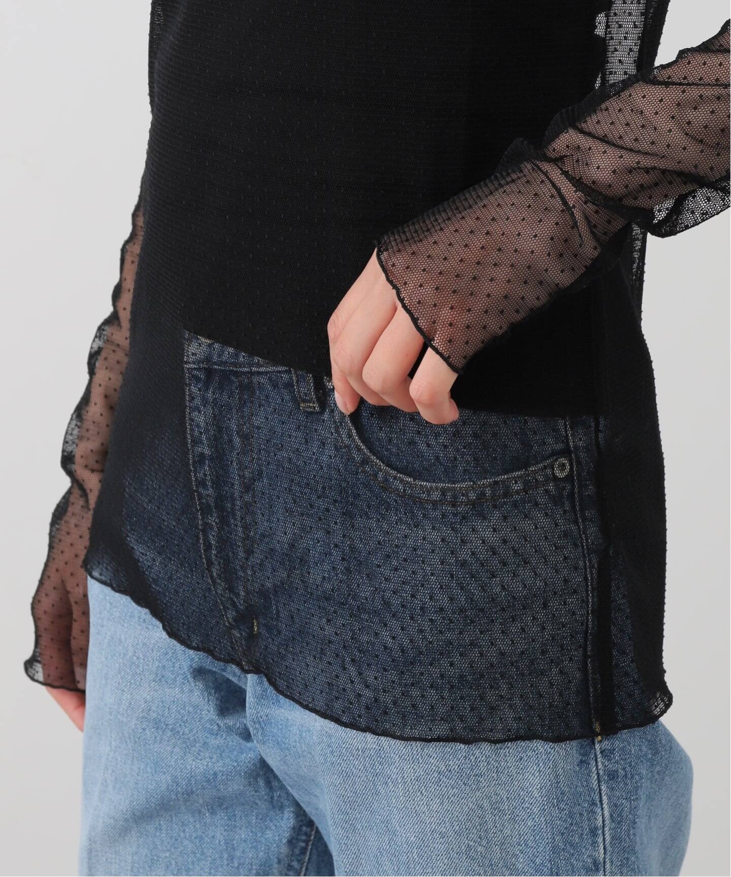 【美品】L'Appartement コルピエロ ドットシアーブラウス 予約》【Col Pierrot/コル ピエロ】 Dot Sheer Blouse（シャツ