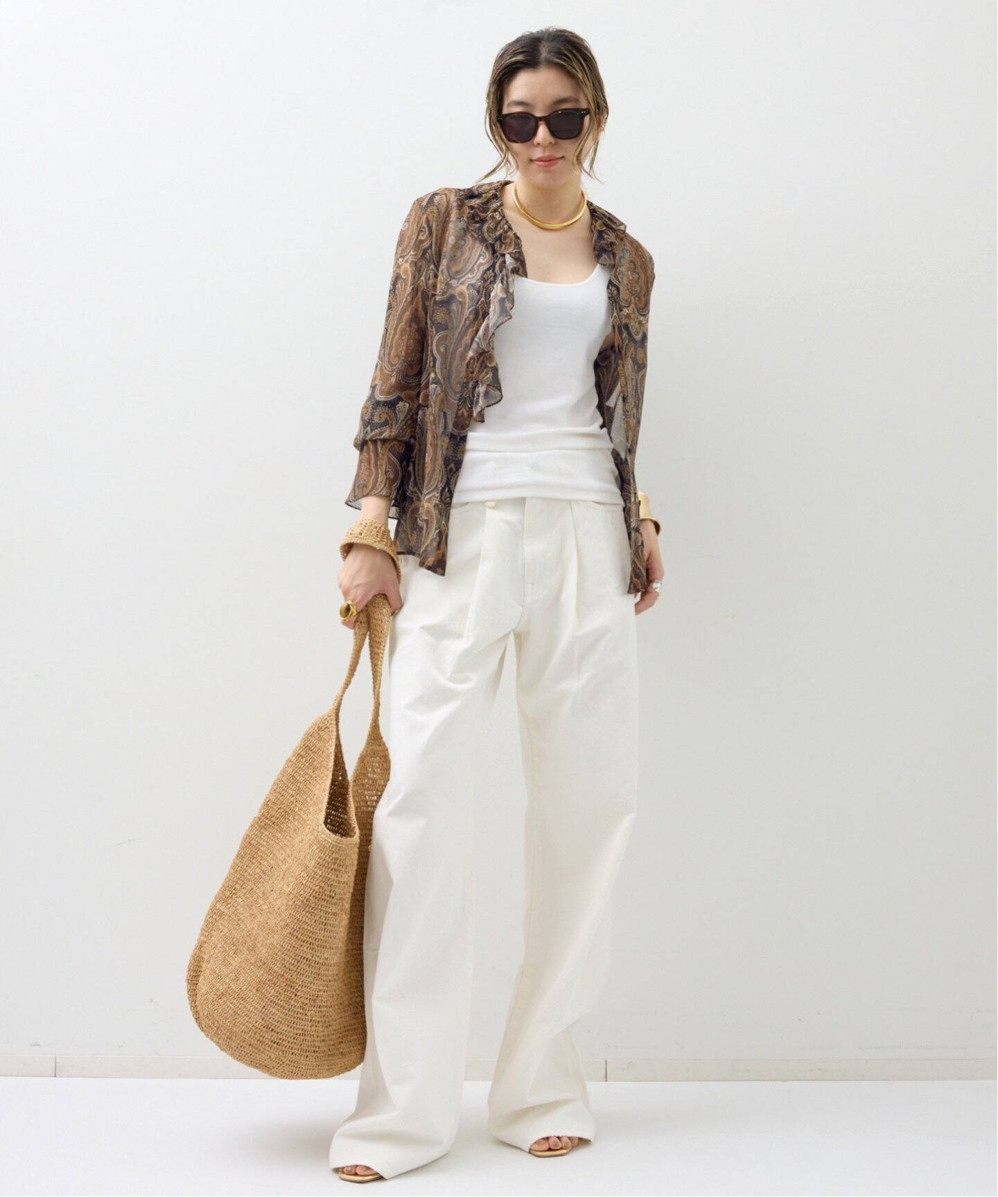 NILI LOTAN/ニリ ロタン】 CECILY SHIRT（シャツ／ブラウス）｜L