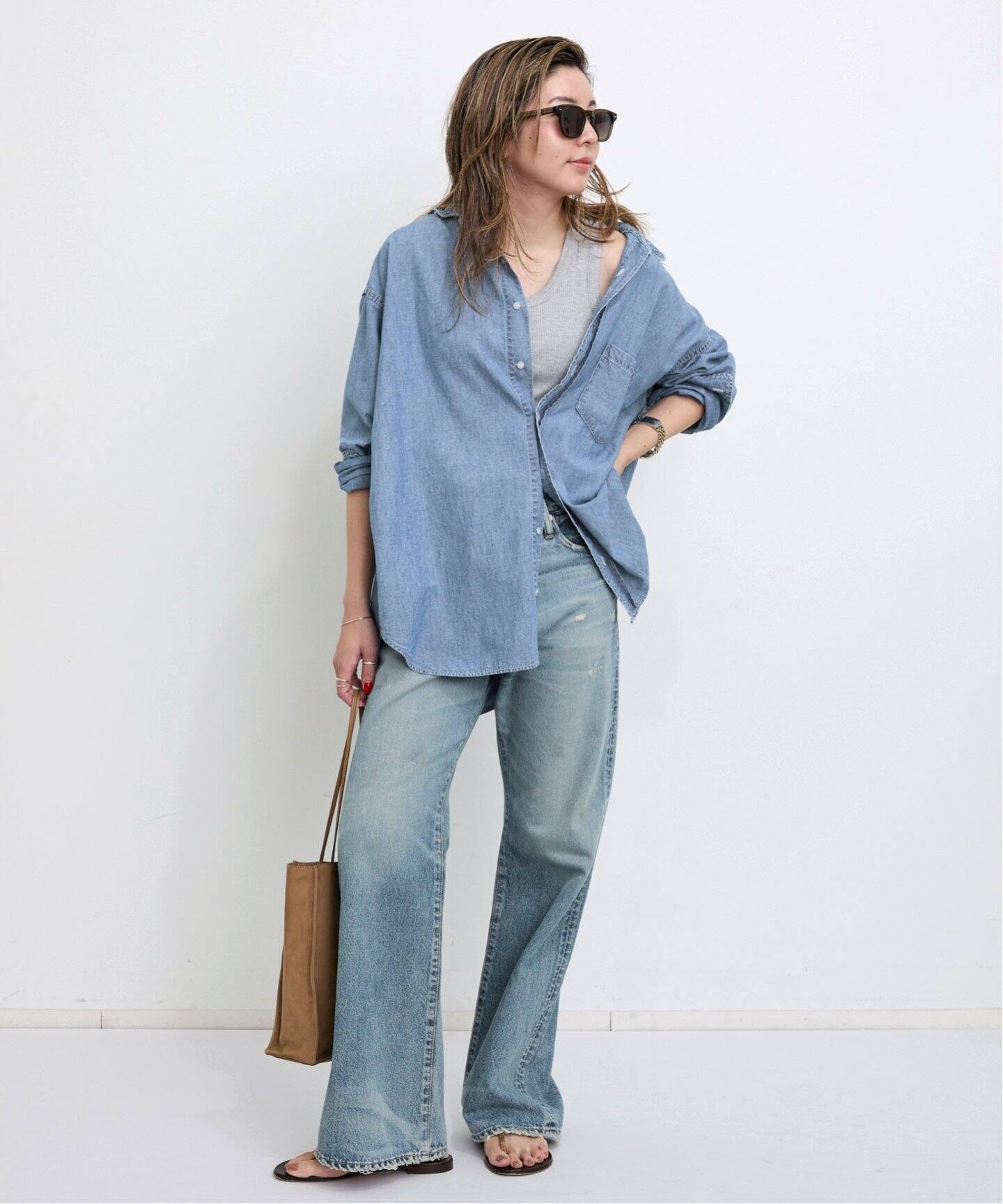 REMI RELIEF/レミ レリーフ】Relaxed Shirt（シャツ／ブラウス）｜L 