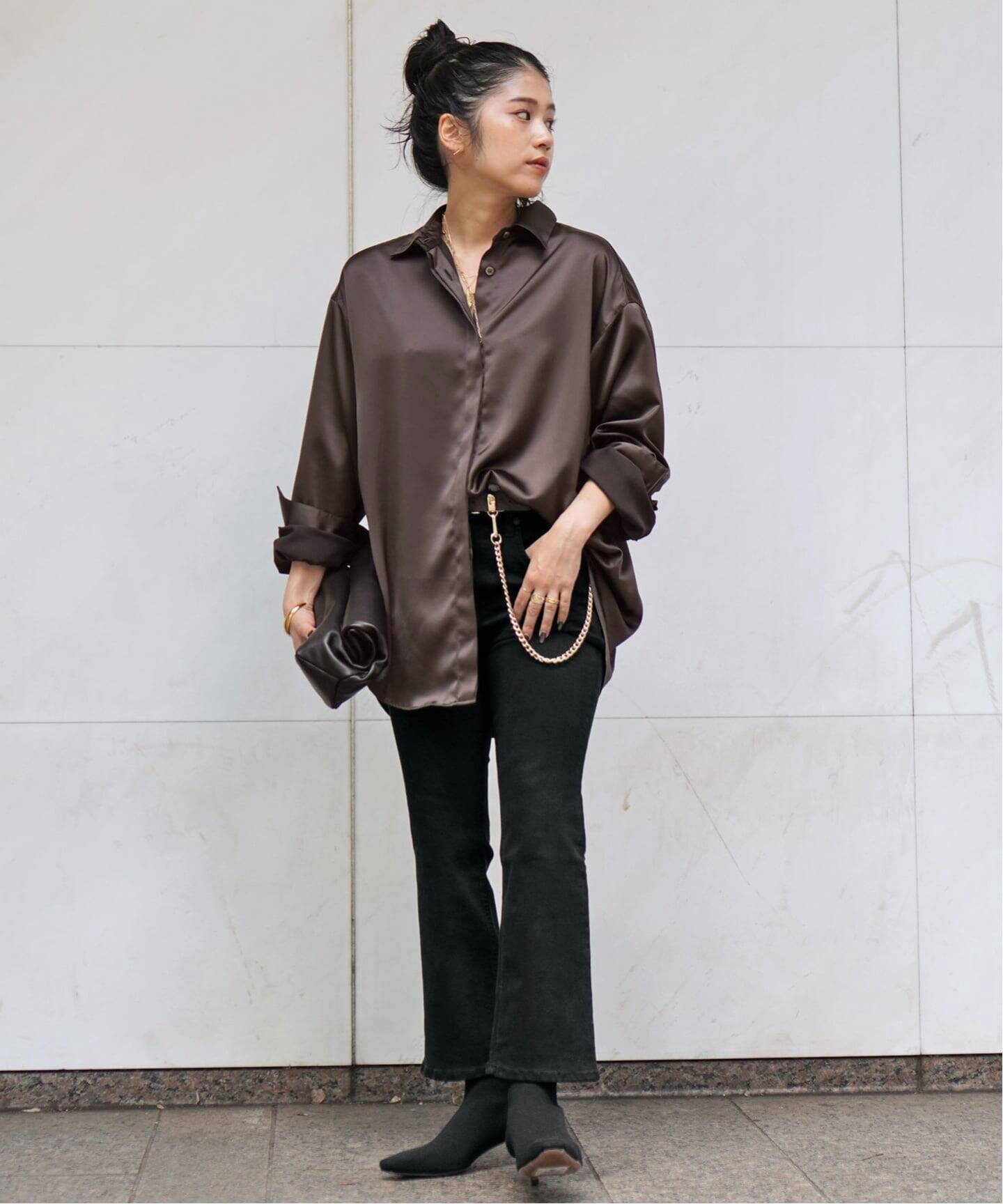 サテンシャツ（シャツ／ブラウス）｜AP STUDIO（エーピーストゥディオ