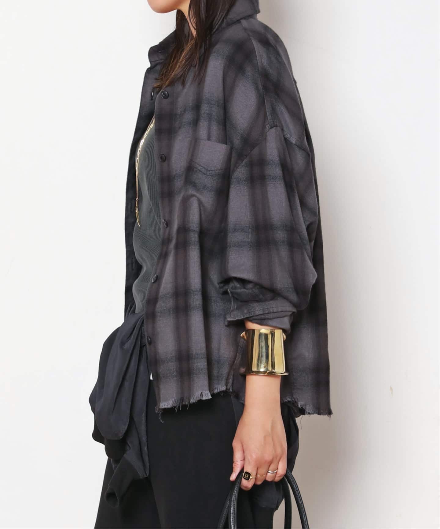 【新品】AP STUDIO クロップドチェックシャツ クロップドチェックシャツ（シャツ／ブラウス）｜AP STUDIO