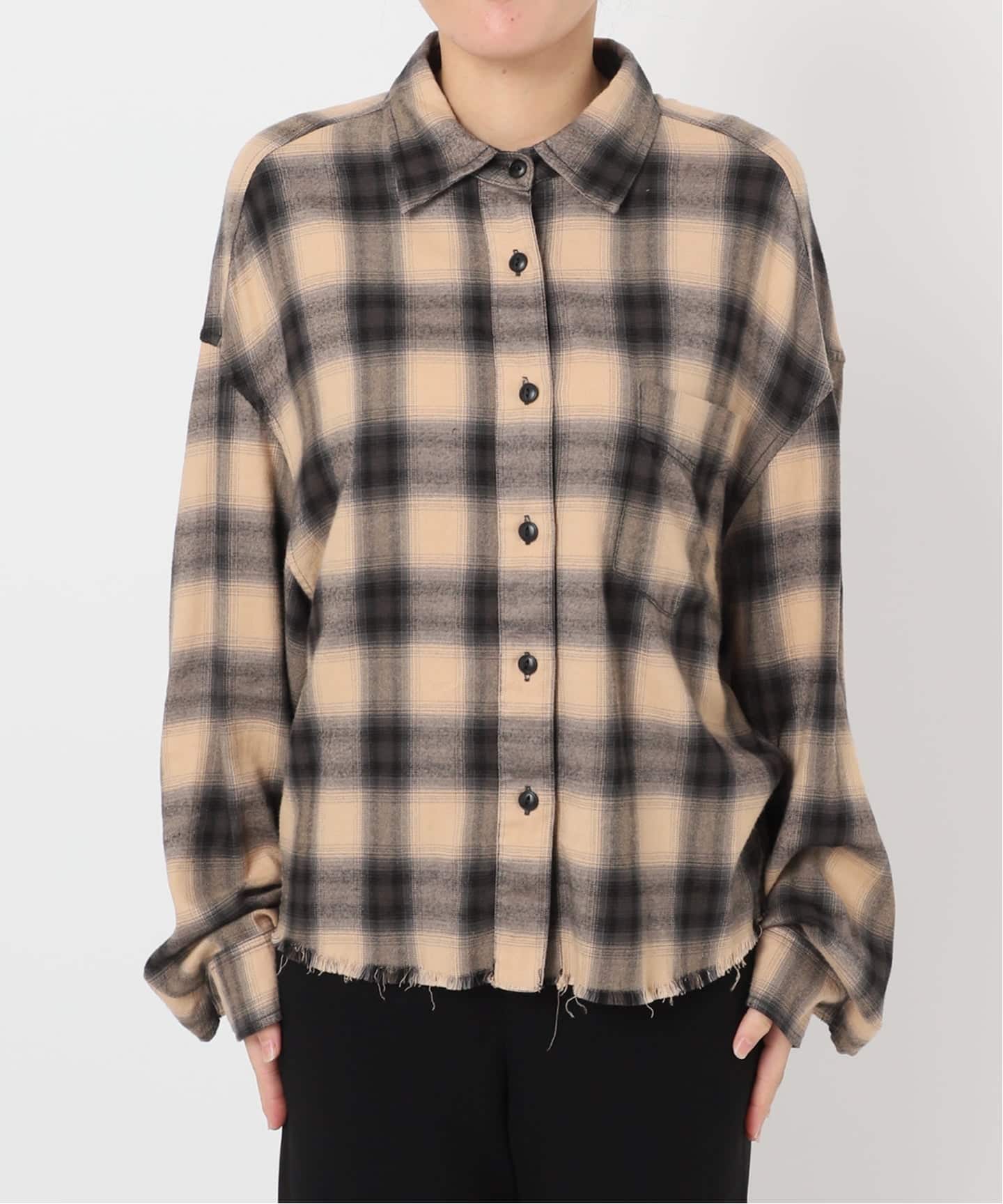 【新品】AP STUDIO クロップドチェックシャツ クロップドチェックシャツ（シャツ／ブラウス）｜AP STUDIO