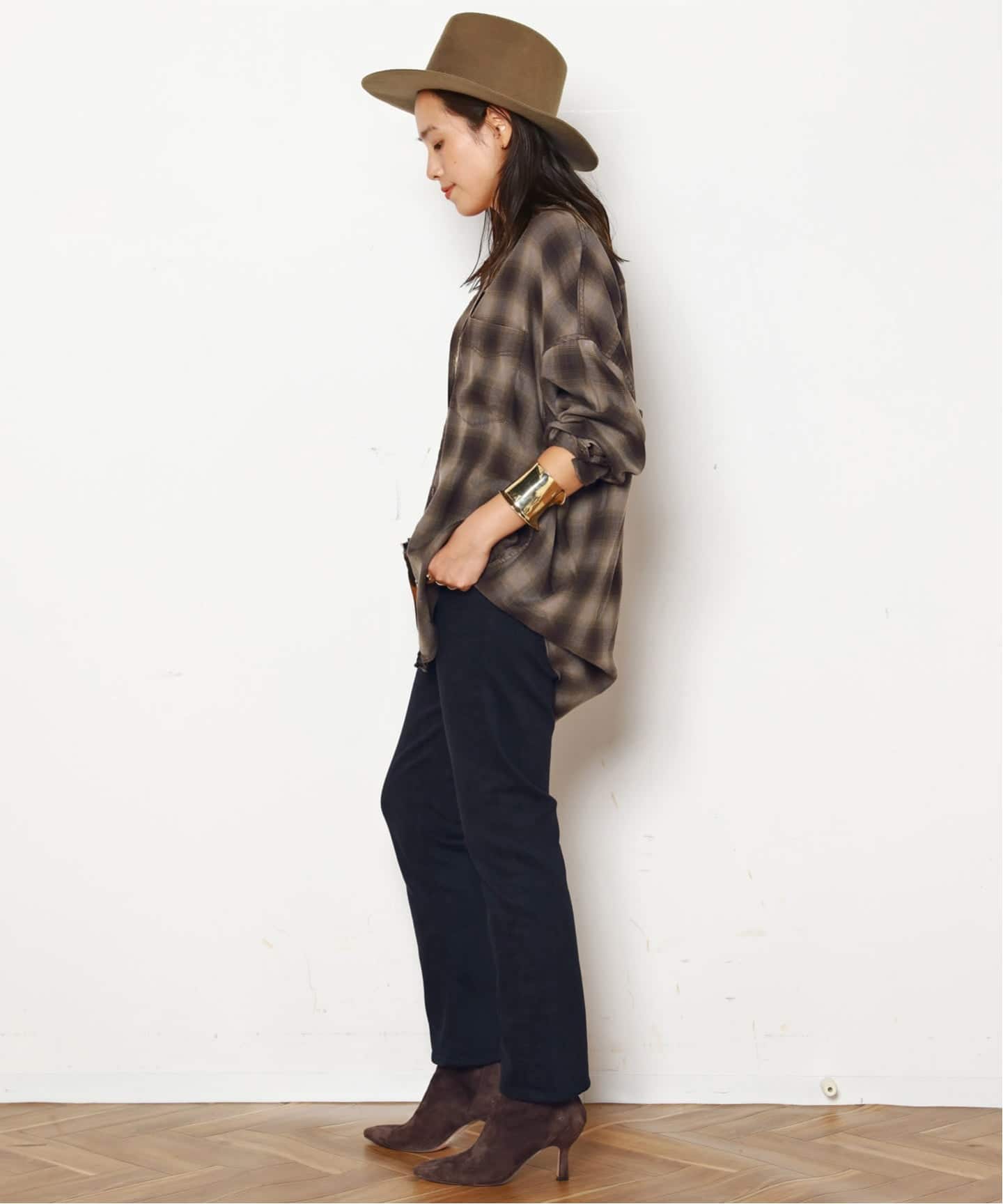 AP STUDIO オーバーダイオンブレチェックシャツ AP STUDIO｜オーバーダイオンブレチェックシャツ | Rakuten