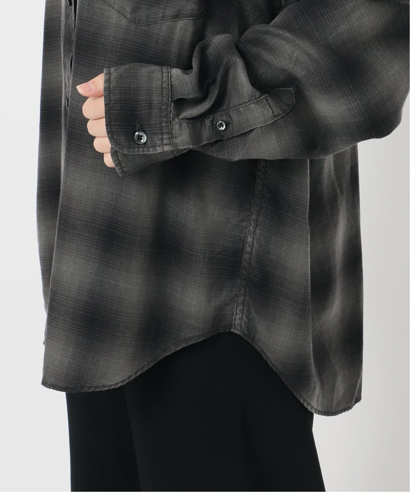 AP STUDIO /オーバーダイオンブレチェックシャツ オーバーダイオンブレチェックシャツ（シャツ／ブラウス）｜AP