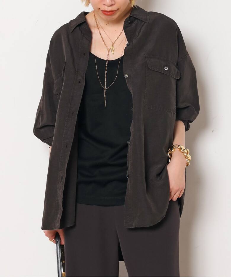 キュプラリネンワークシャツ（シャツ／ブラウス）｜AP STUDIO 