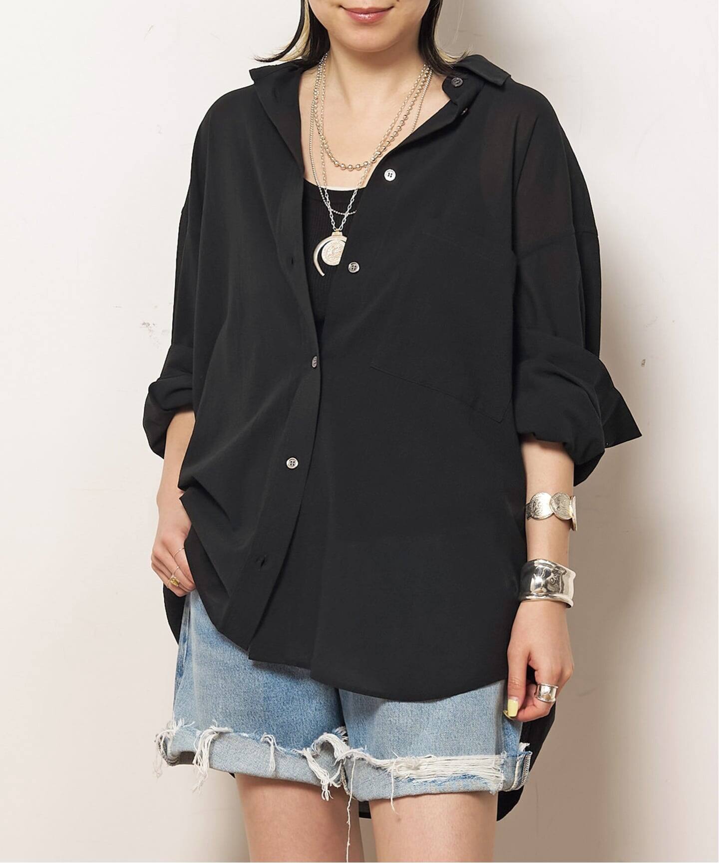 Cotton Sheer Wash Shirt（シャツ／ブラウス）｜AP STUDIO（エーピー 