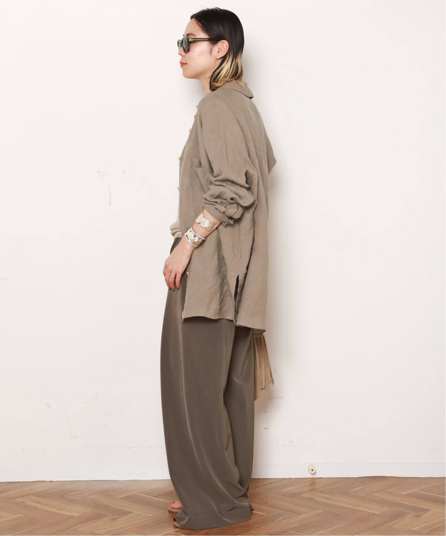 【新品】AP STUDIO＊SCENTOF リネンシャツ 定価2.3万 ベージュ New Linen Wide Shirt（シャツ／ブラウス）｜AP STUDIO