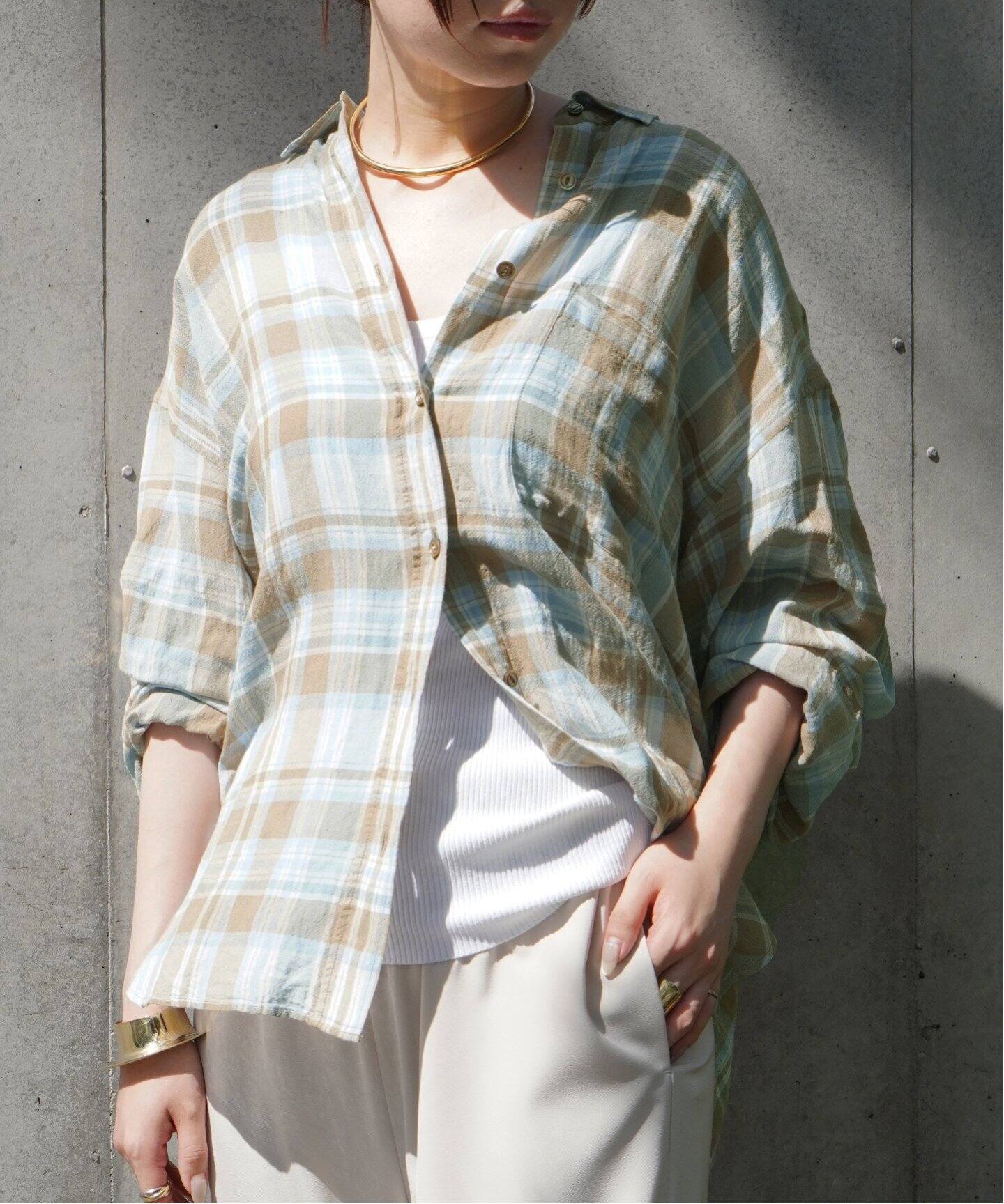 Vi/Li Check Wash シャツ Vi/Li Check Wash シャツ（シャツ／ブラウス）｜Deuxieme Classe