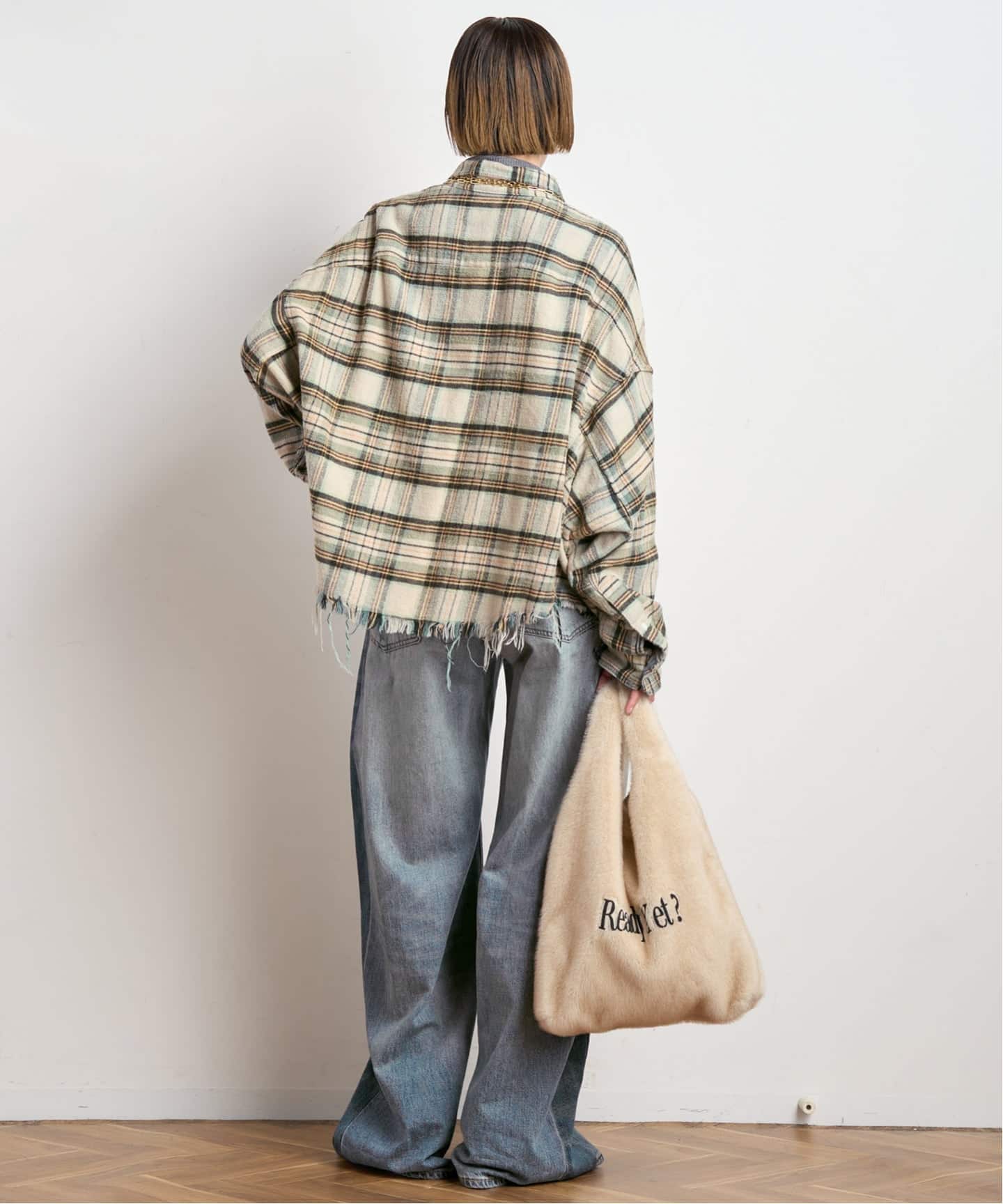 R13/アールサーティーン】Cropped Work Shirt（シャツ／ブラウス）｜AP