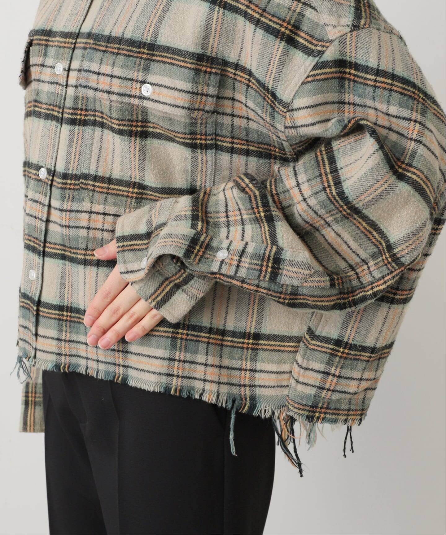 シャツ+ブラウス(長袖+七分) R13 Cropped Work Shirt  AP STUDIO R13/アールサーティーン】Cropped Work Shirt（シャツ／ブラウス）｜AP