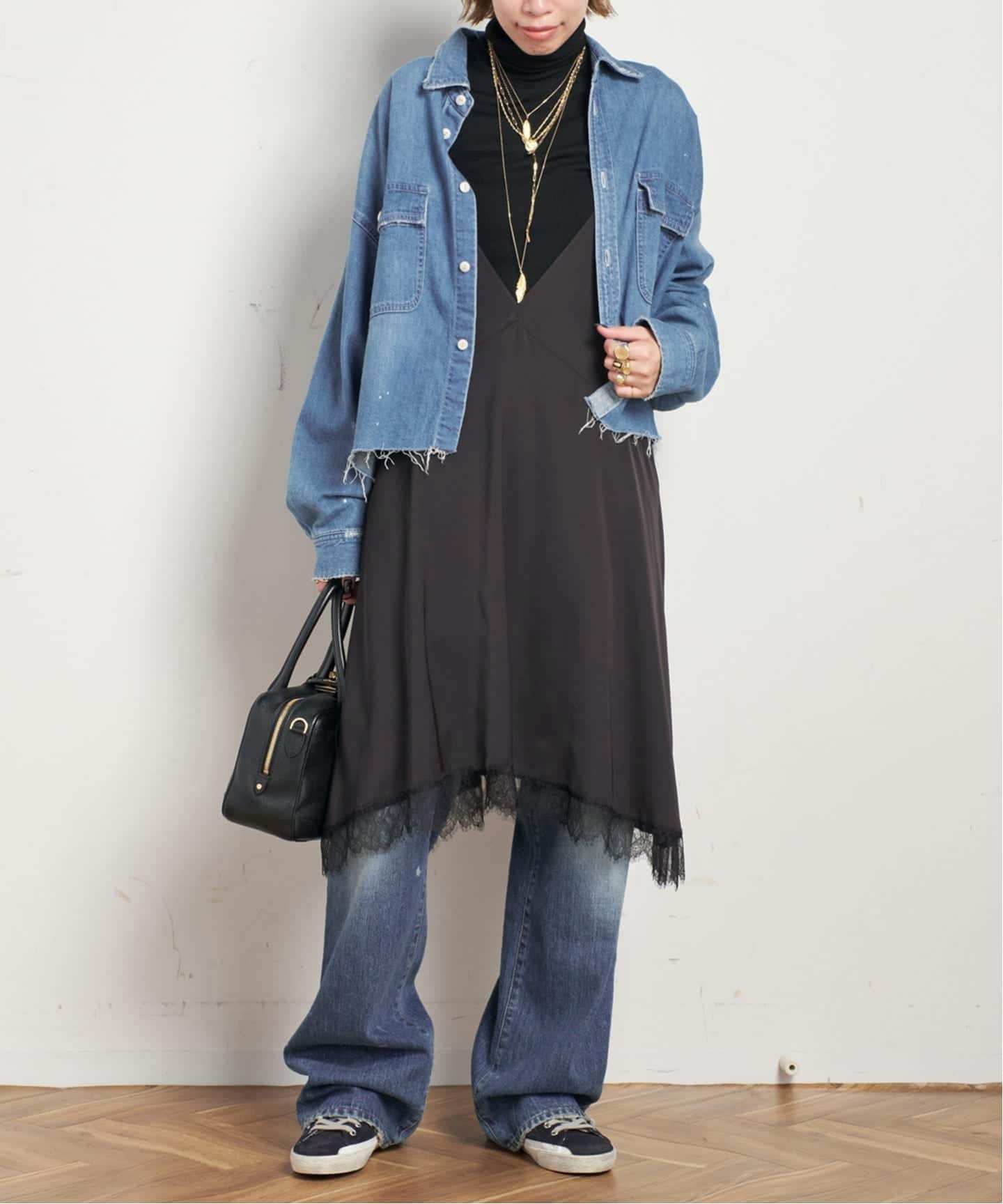 AP STUDIO JOHNBULL/ジョンブル　デニムクロップ ドシャツ AP STUDIO｜【JOHNBULL/ジョンブル】デニムクロップドシャツ