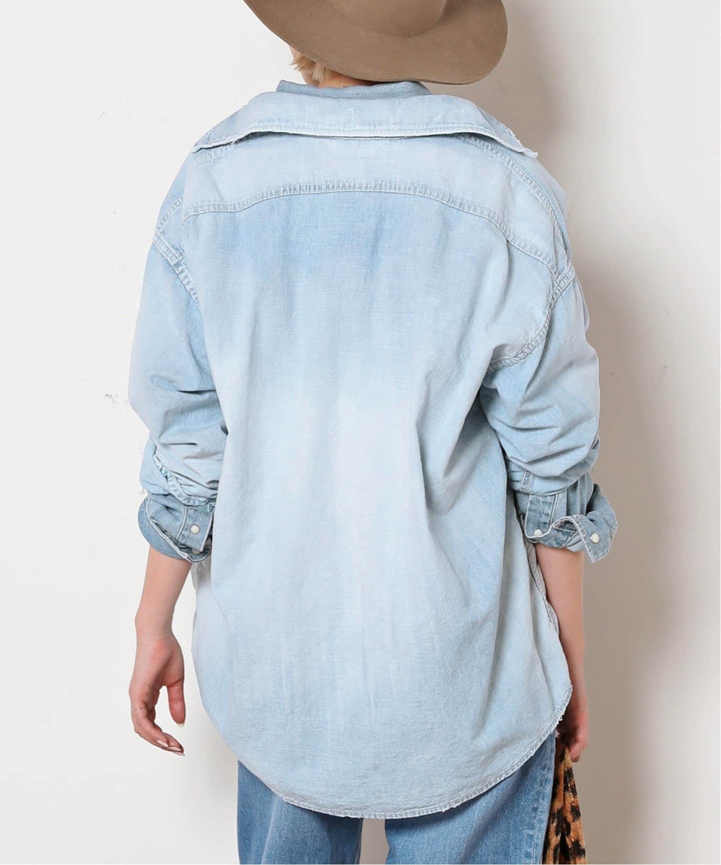 THE GREAT. 売れ筋商品|||ザ・グレート シャツ トップス レディース Denim shirts Blue GREAT HABIT DENIM/グレートハビットデニム】CHAMBRAY SHIRT