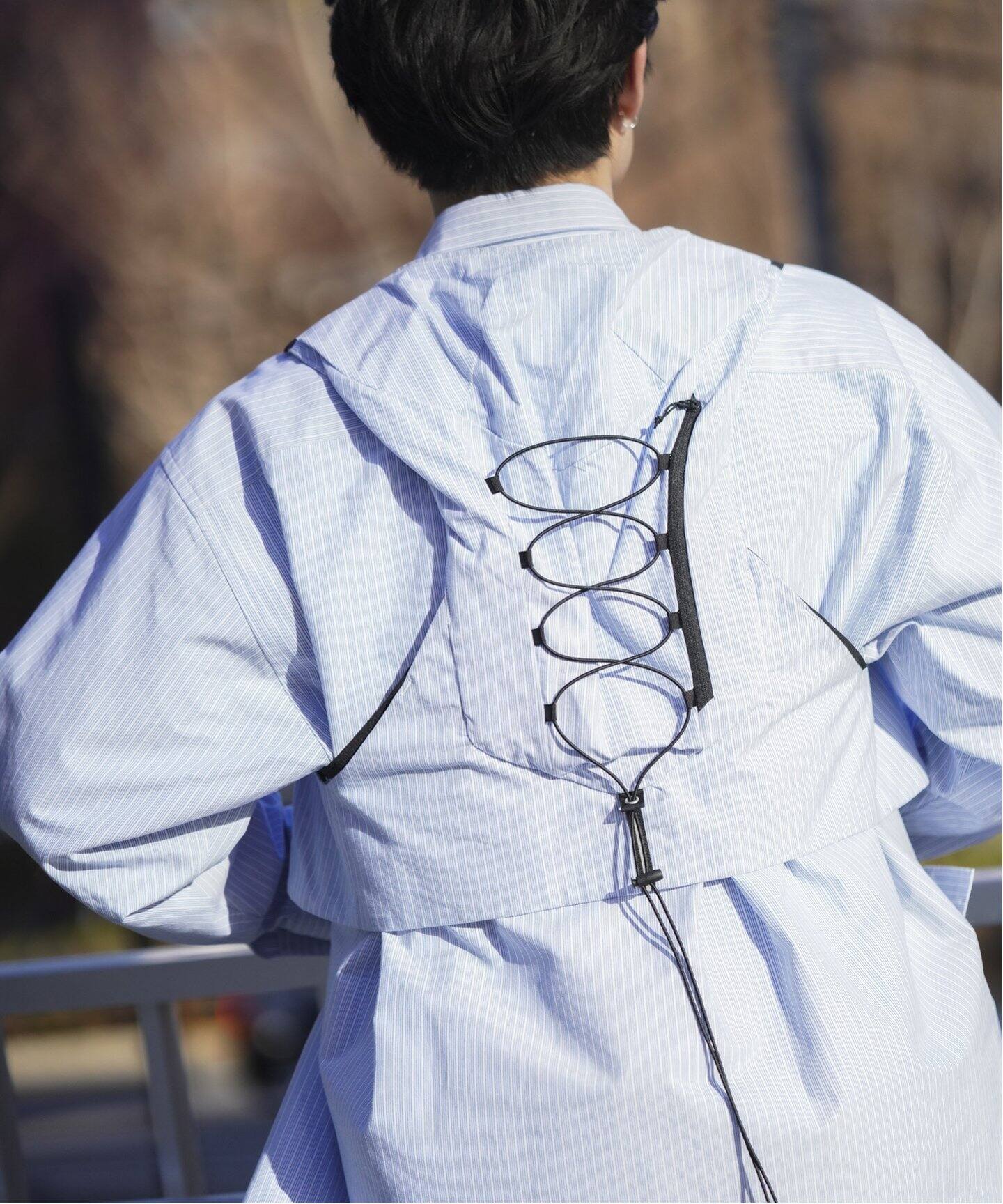 doublet / ダブレット】TRAIL VEST STRIPE SHIRT 25SS21S H157（シャツ