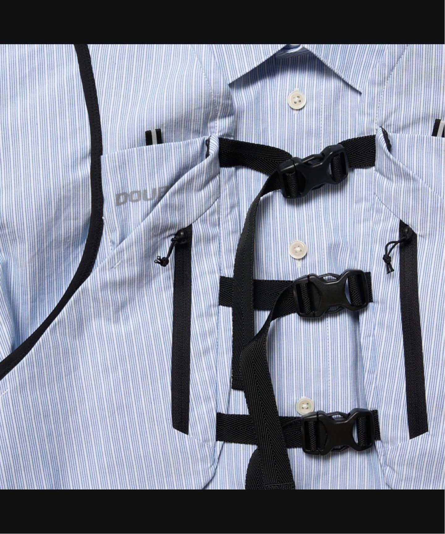 doublet / ダブレット】TRAIL VEST STRIPE SHIRT 25SS21S H157（シャツ