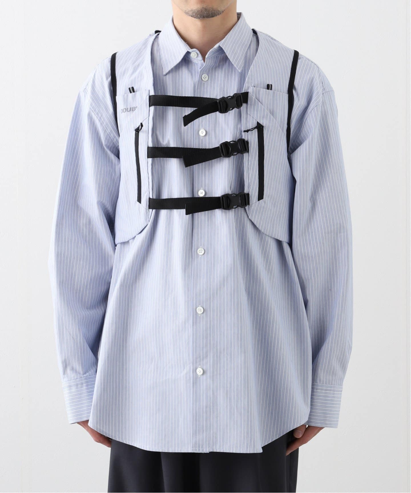 doublet / ダブレット】TRAIL VEST STRIPE SHIRT 25SS21S H157（シャツ