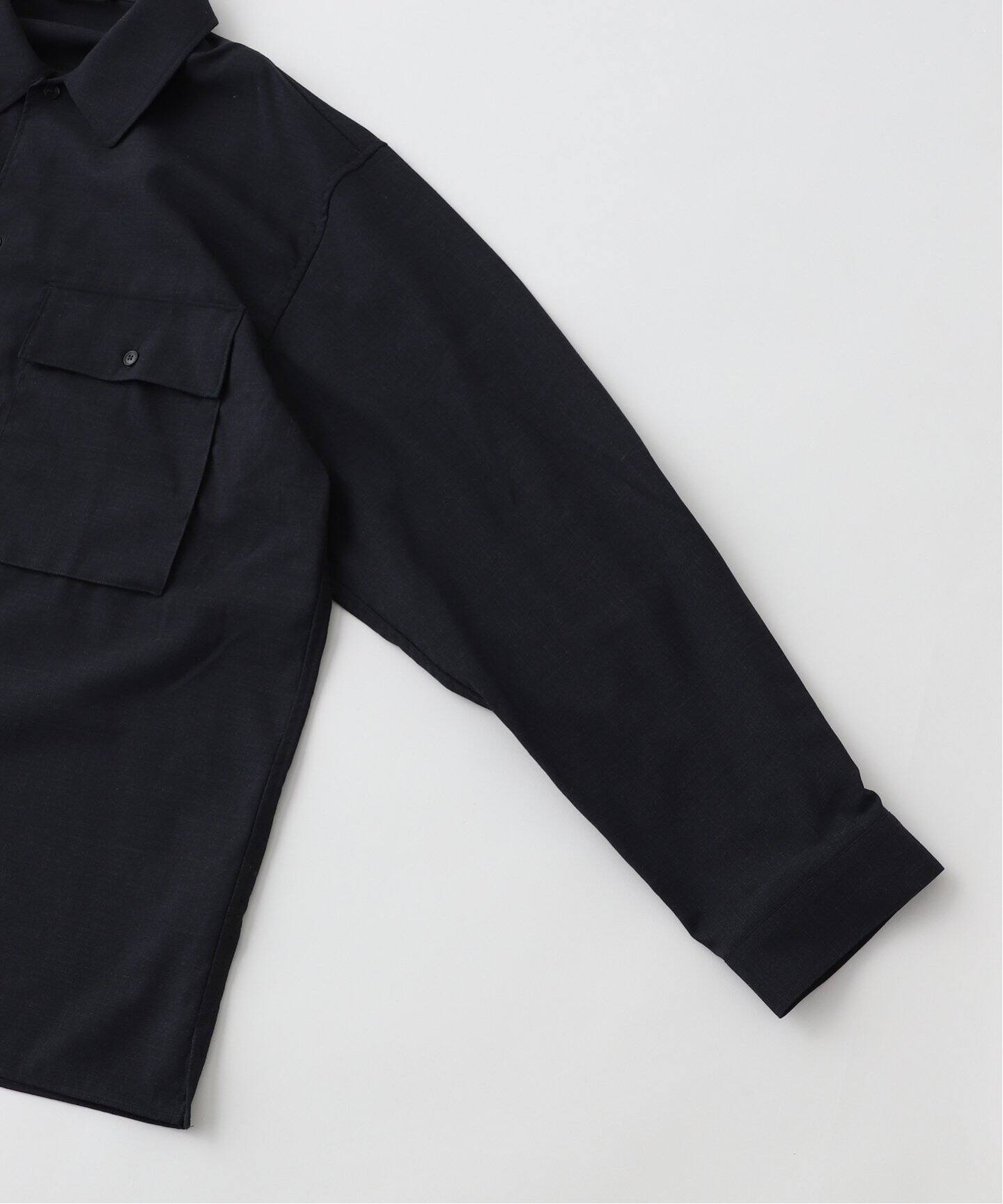 blurhms / ブラームス Washed Wool Voile Military Shirt（シャツ