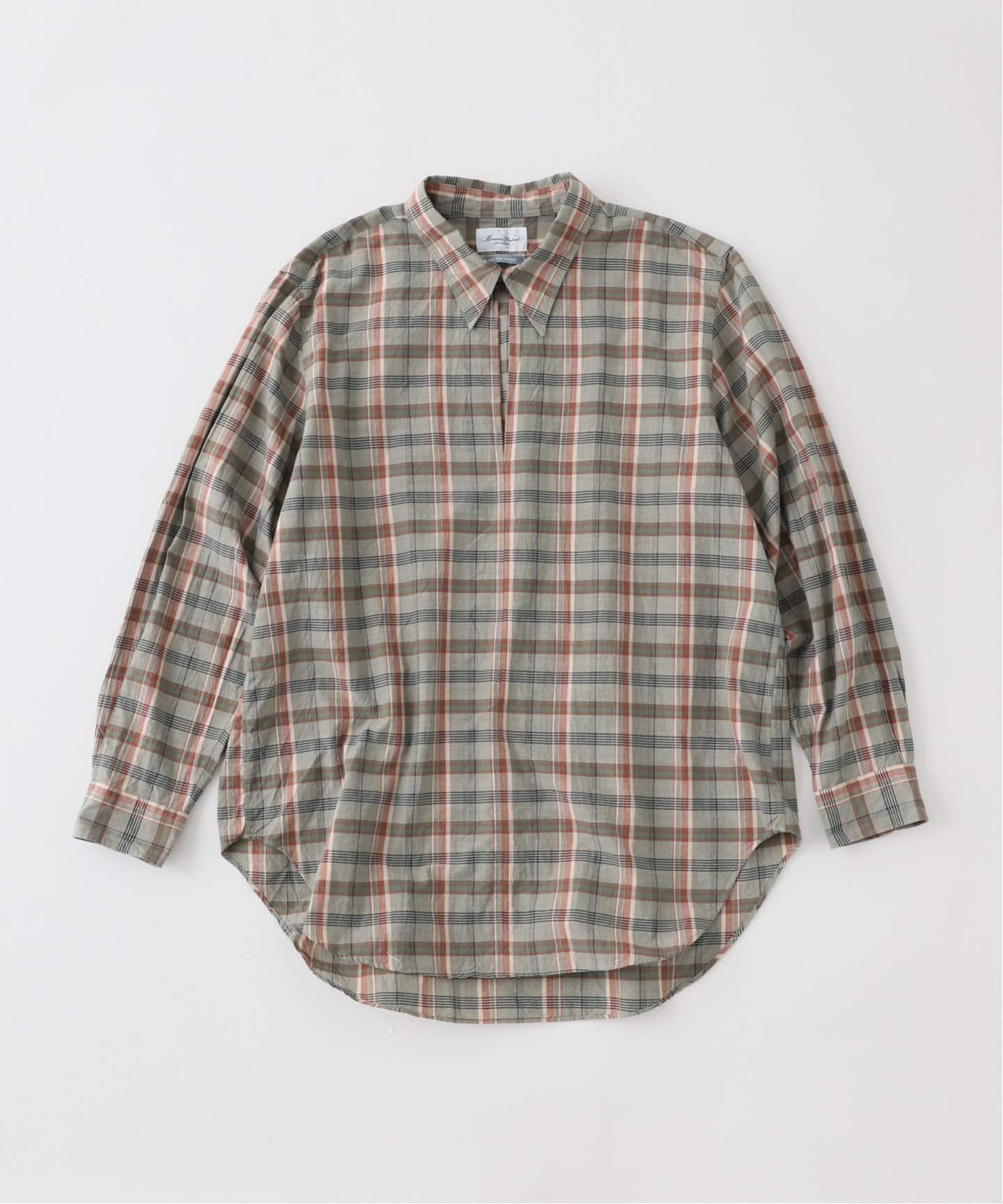 マービンポンティアック スキッパー シャツ チェック W Pocket P/O SH | Marvine Pontiak Shirt Makers(マービン