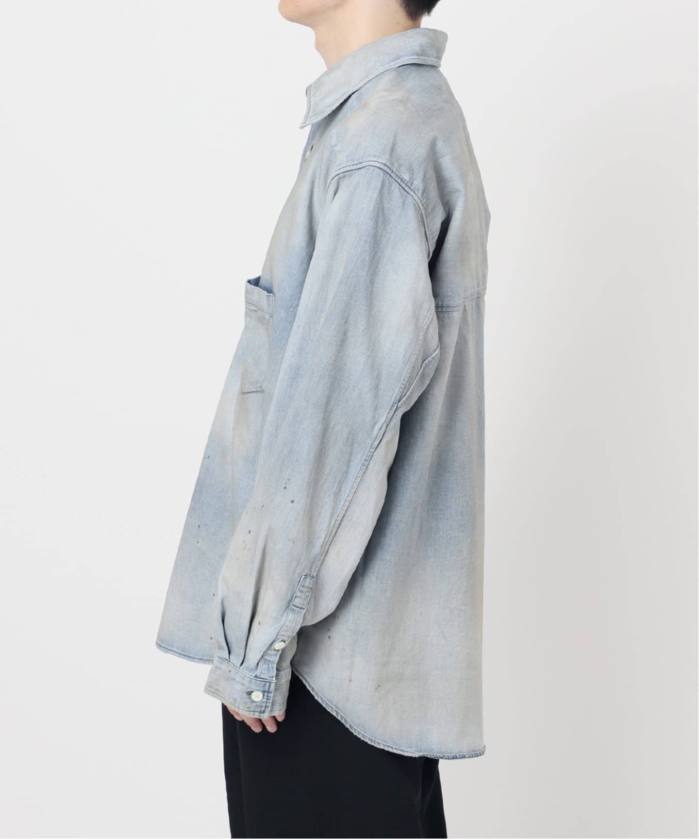 アンセルム　DENIM DRESS SHIRT　サイズ1 インディゴ