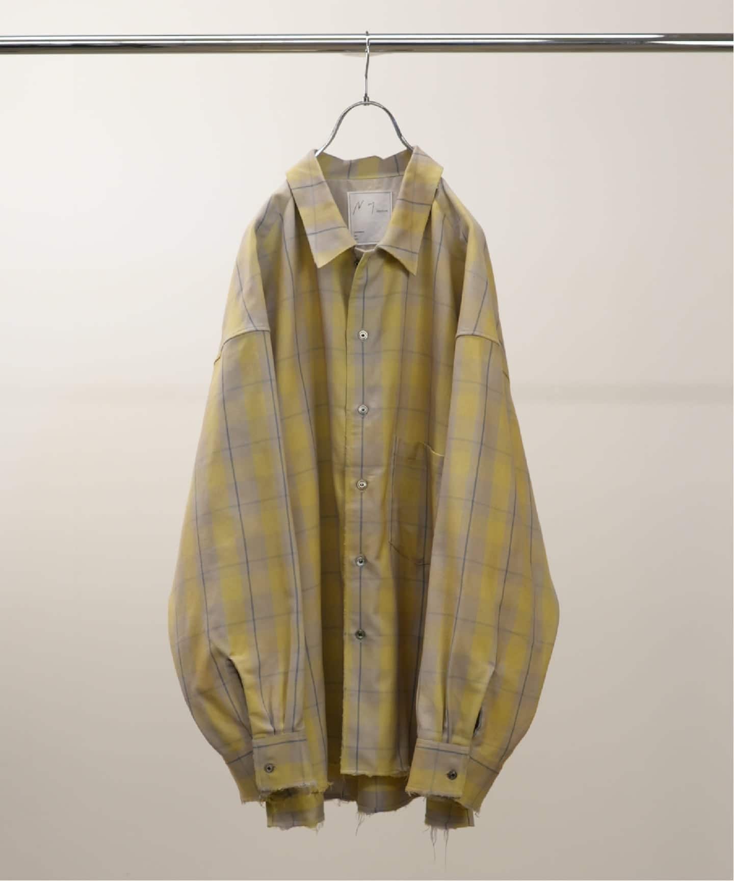 Ancellm R/C Crushed Check Shirt サイズ2 ANCELLM R/C CHECK CRASH LS SHIRT | MusterWerk Sud.