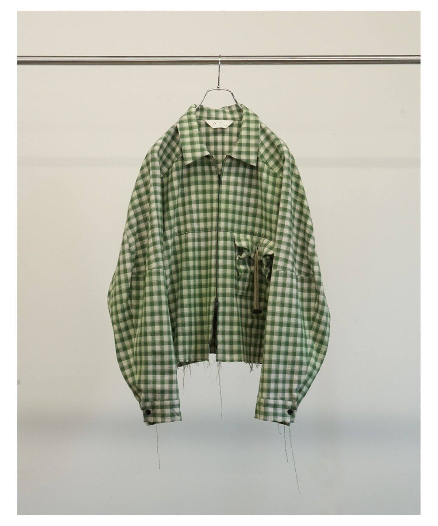 ANCELLM / アンセルム】 C/R CHECK SHORT ZIPUP SHIRT ANCSH53- B 