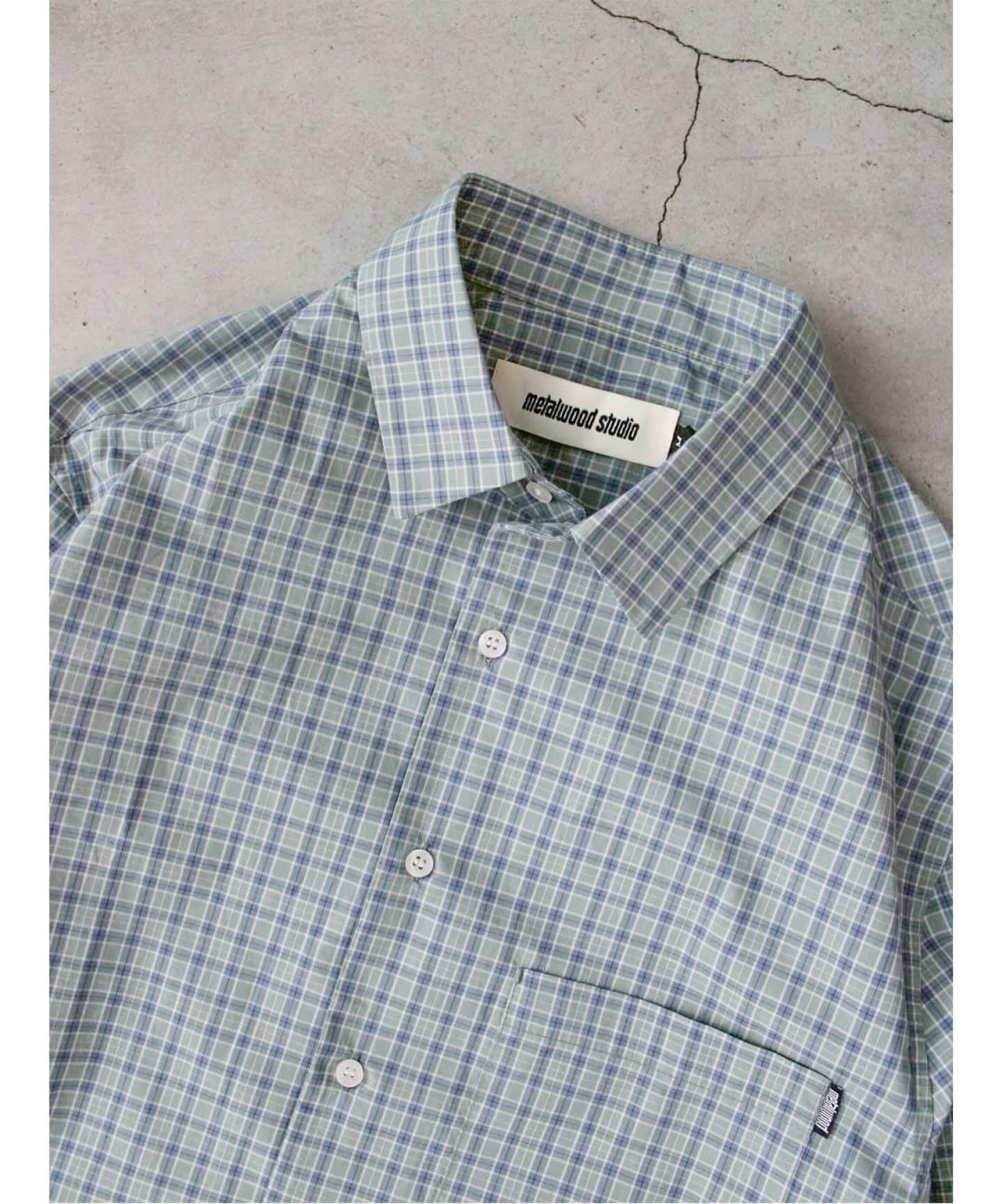 lwood studio メタルウッド レーヨンシャツ Camphor wood（カンファーウッド）の「Rayon ombre check shirts