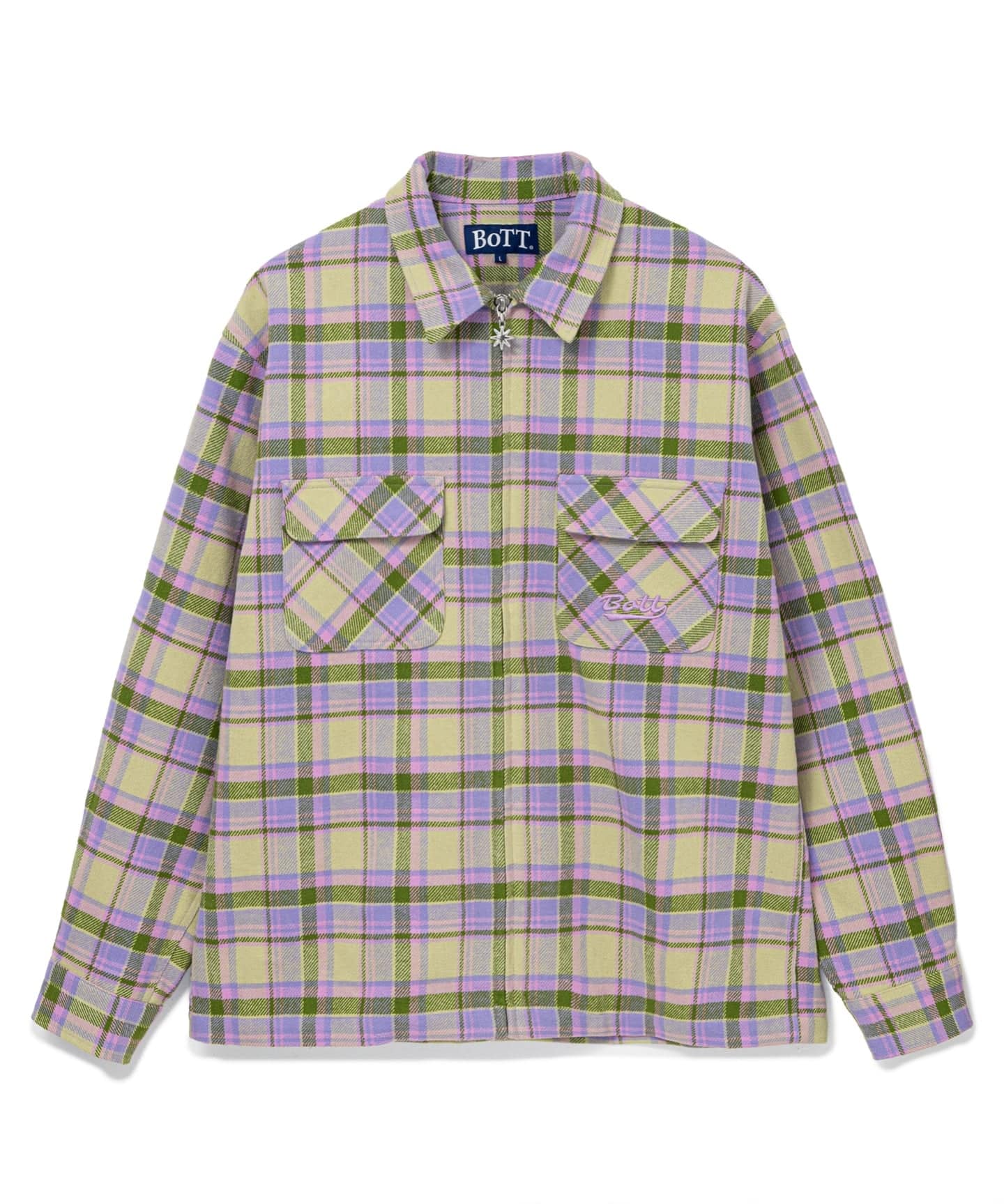 BoTT シャツ BoTT / ボット Zip-Up Flannel Shirt（シャツ／ブラウス）｜WISM