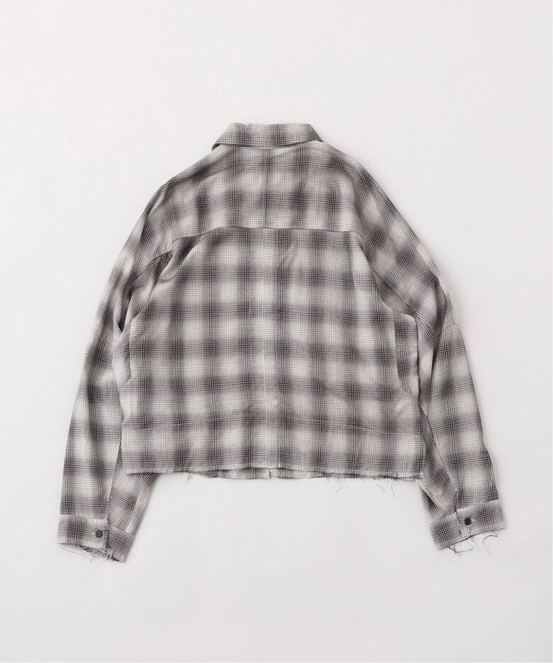 ANCELLM / アンセルム】 OMBRECHECK SHORT ZIPUP SHIRT ANCSH53- C 