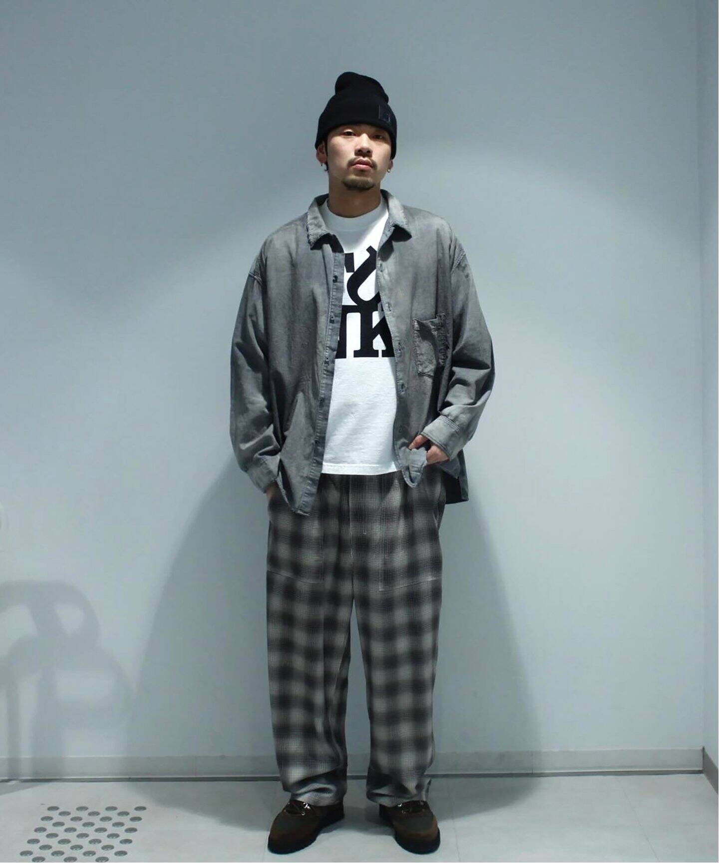 ANCELLM / アンセルム AGING CHAMBRAY SHIRT（シャツ／ブラウス 