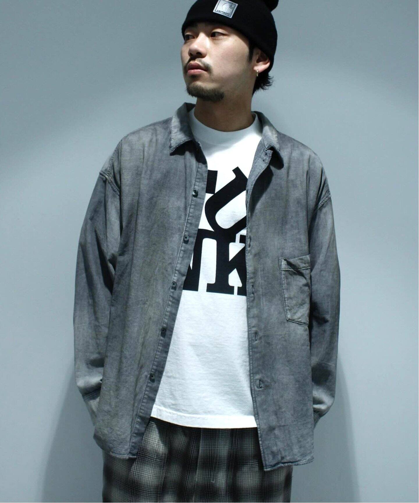 ANCELLM / アンセルム AGING CHAMBRAY SHIRT（シャツ／ブラウス 