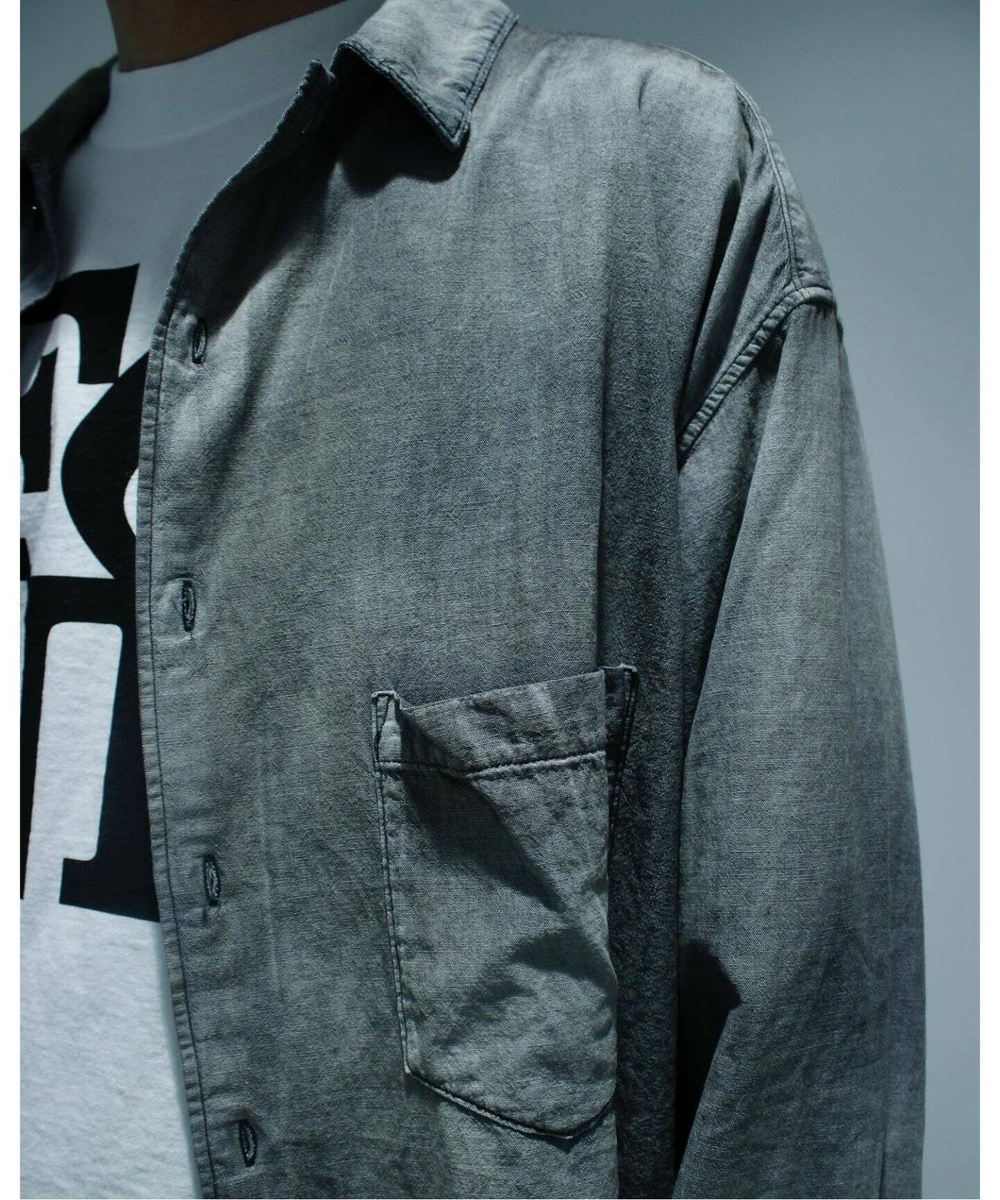 ANCELLM / アンセルム AGING CHAMBRAY SHIRT（シャツ／ブラウス 