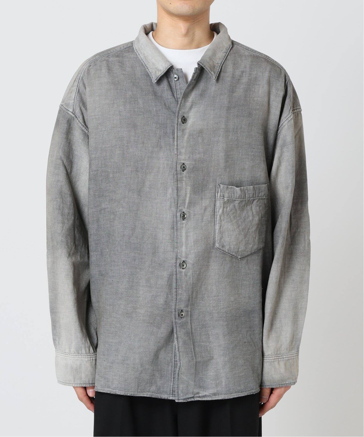 ANCELLM / アンセルム AGING CHAMBRAY SHIRT（シャツ／ブラウス 