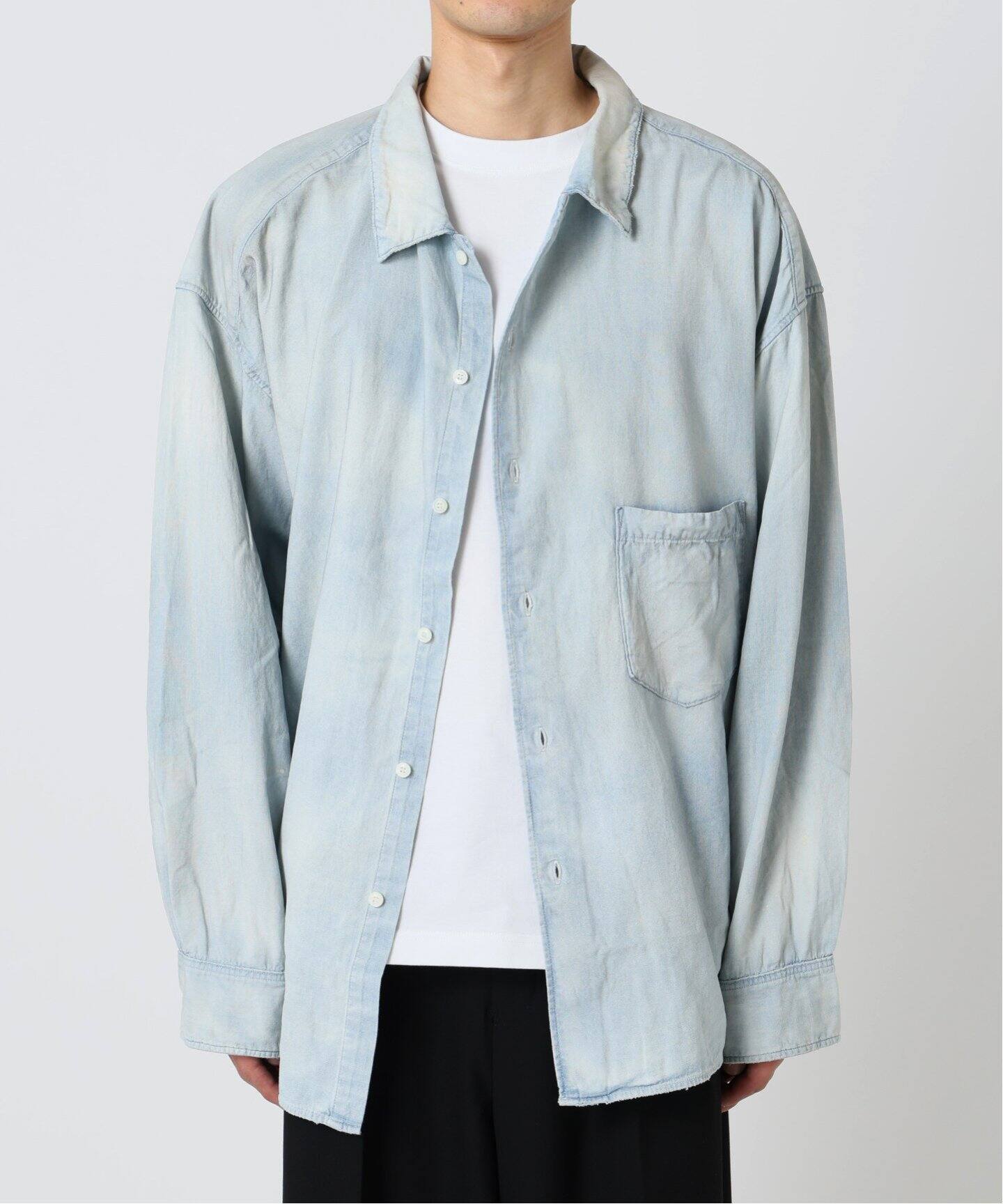 ANCELLM / アンセルム AGING CHAMBRAY SHIRT（シャツ／ブラウス 