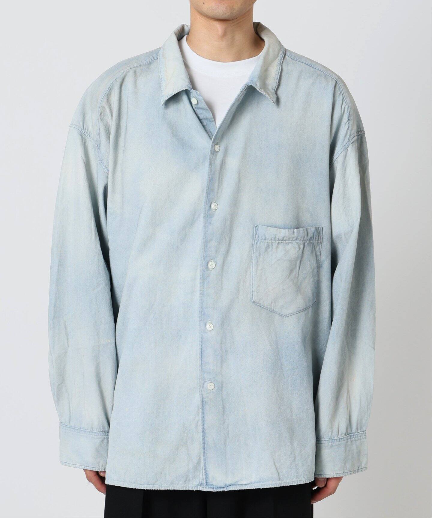 ANCELLM / アンセルム AGING CHAMBRAY SHIRT（シャツ／ブラウス 