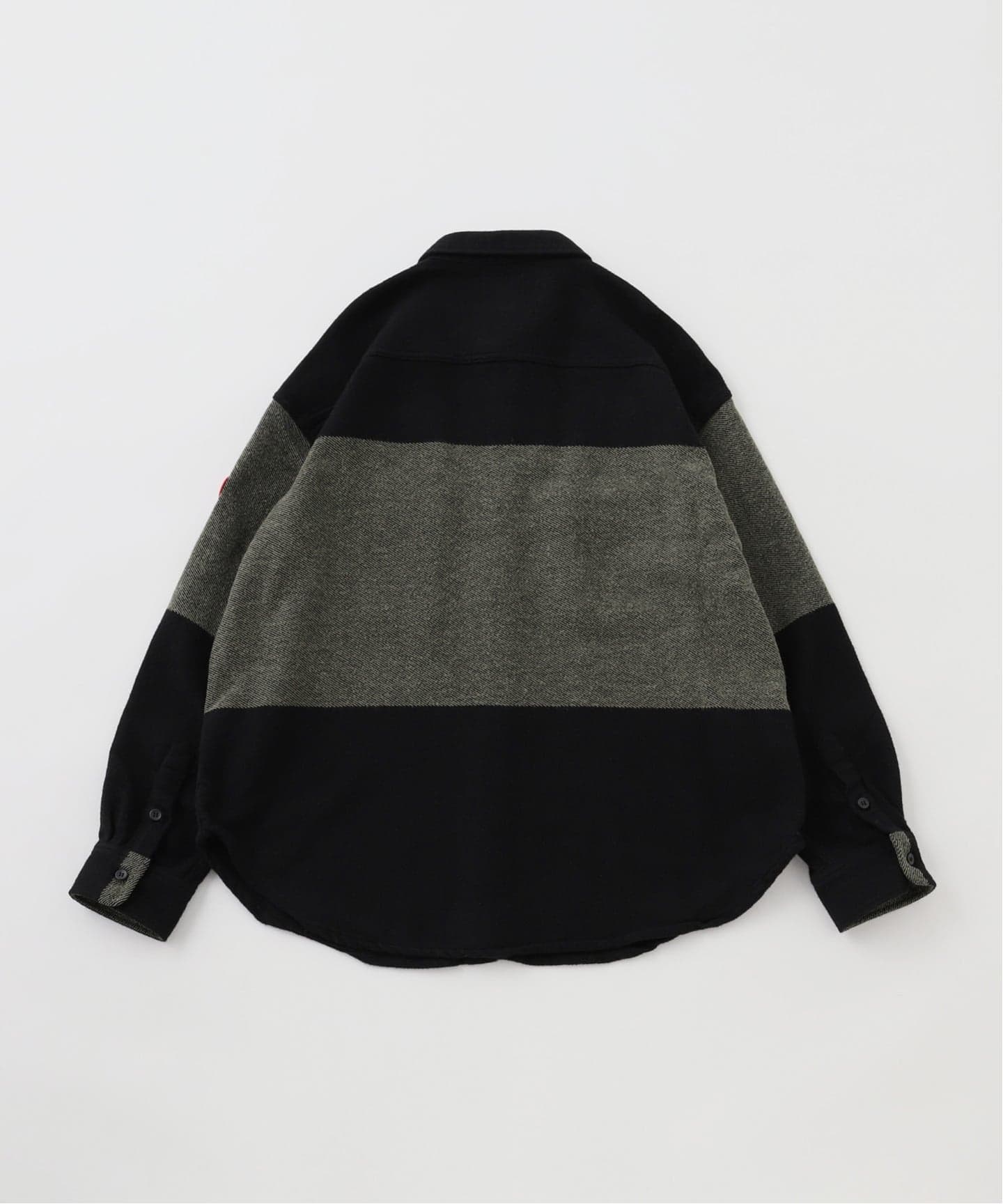 C.E / シーイー cavemp STRIPE FLANNEL BIG SHIRT KHAK（シャツ