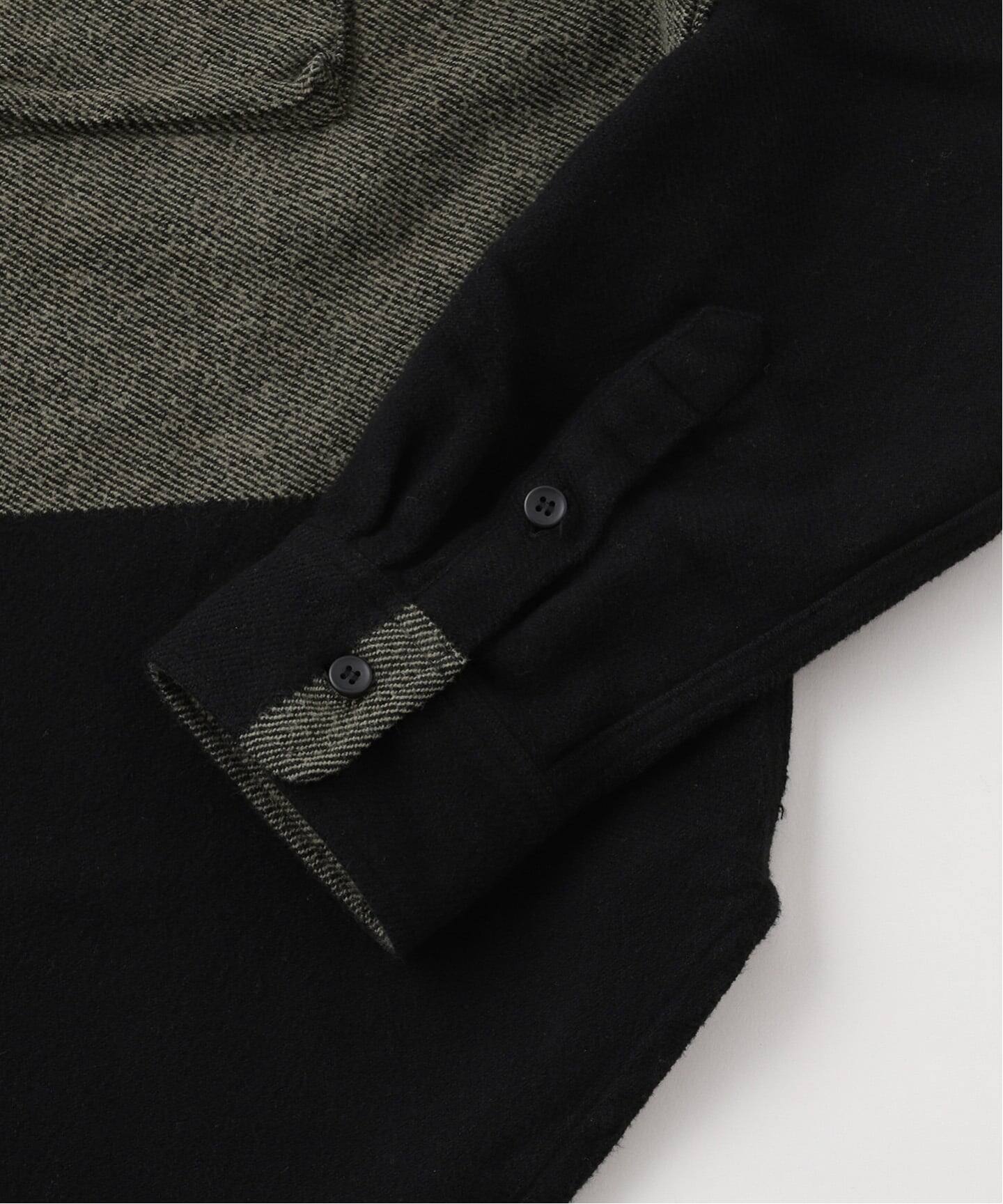 C.E / シーイー cavemp STRIPE FLANNEL BIG SHIRT KHAK（シャツ