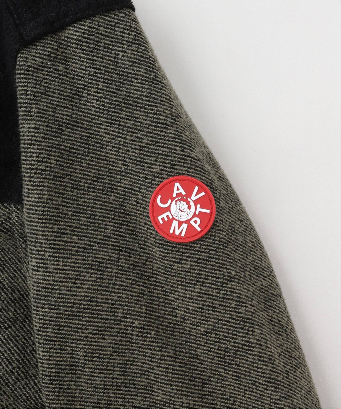 C.E / シーイー cavemp STRIPE FLANNEL BIG SHIRT KHAK（シャツ