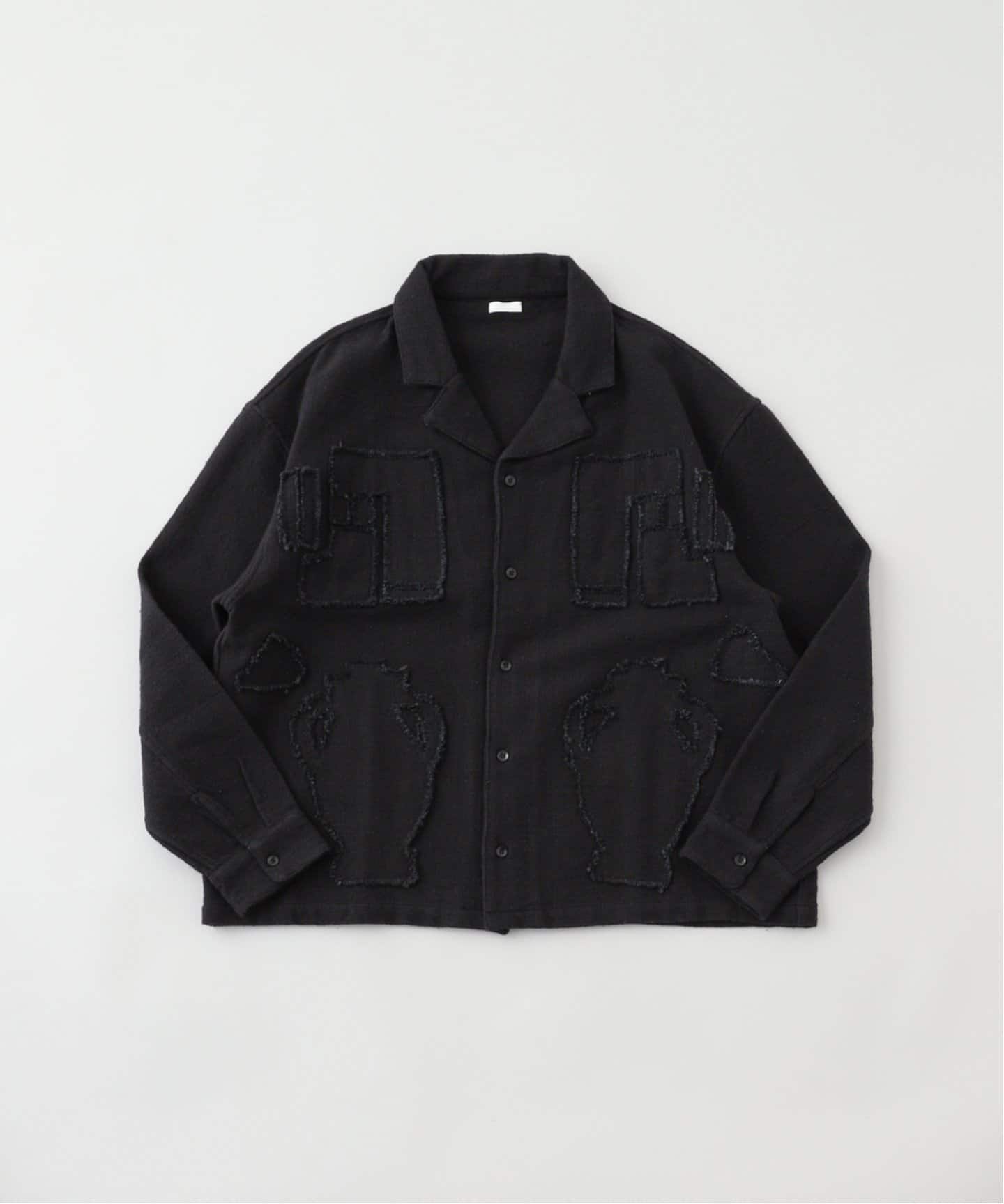 SEEALL◆長袖シャツ/--/SAU53 SH386 SEEALL / シーオール】 OPEN COLLAR SHIRTS SAU53/ SH386P/ I