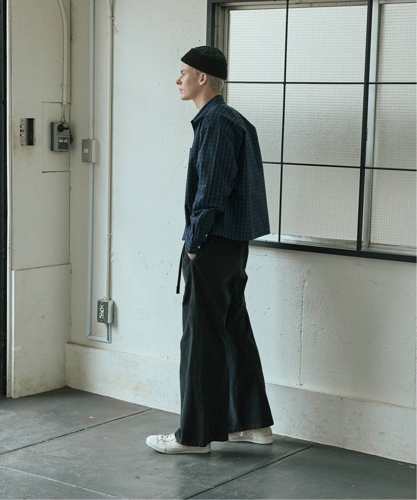 ミニ チェック クロップド 長袖 シャツ “短丈”（シャツ／ブラウス 