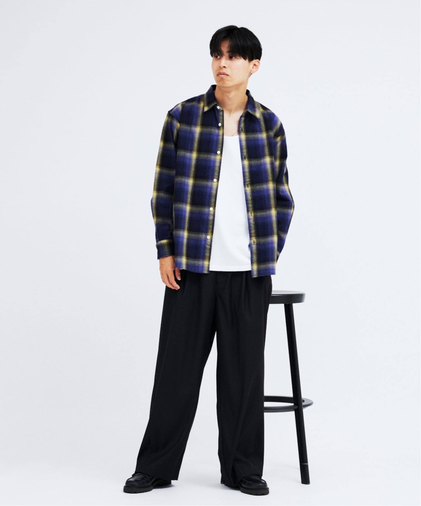 パターン レギュラー カラー ネル シャツ（シャツ／ブラウス