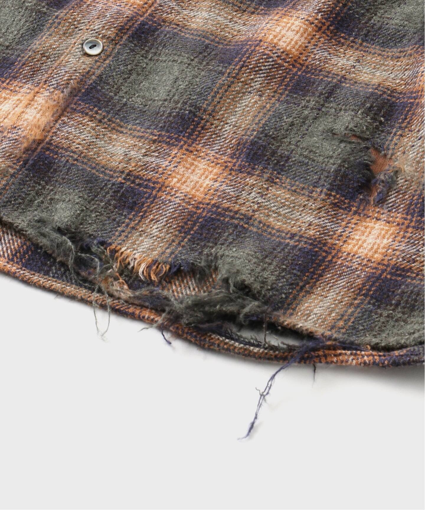 ANACHRONORM / アナクロノーム SMU OMBRE CHECK DAMAGED NEL（シャツ