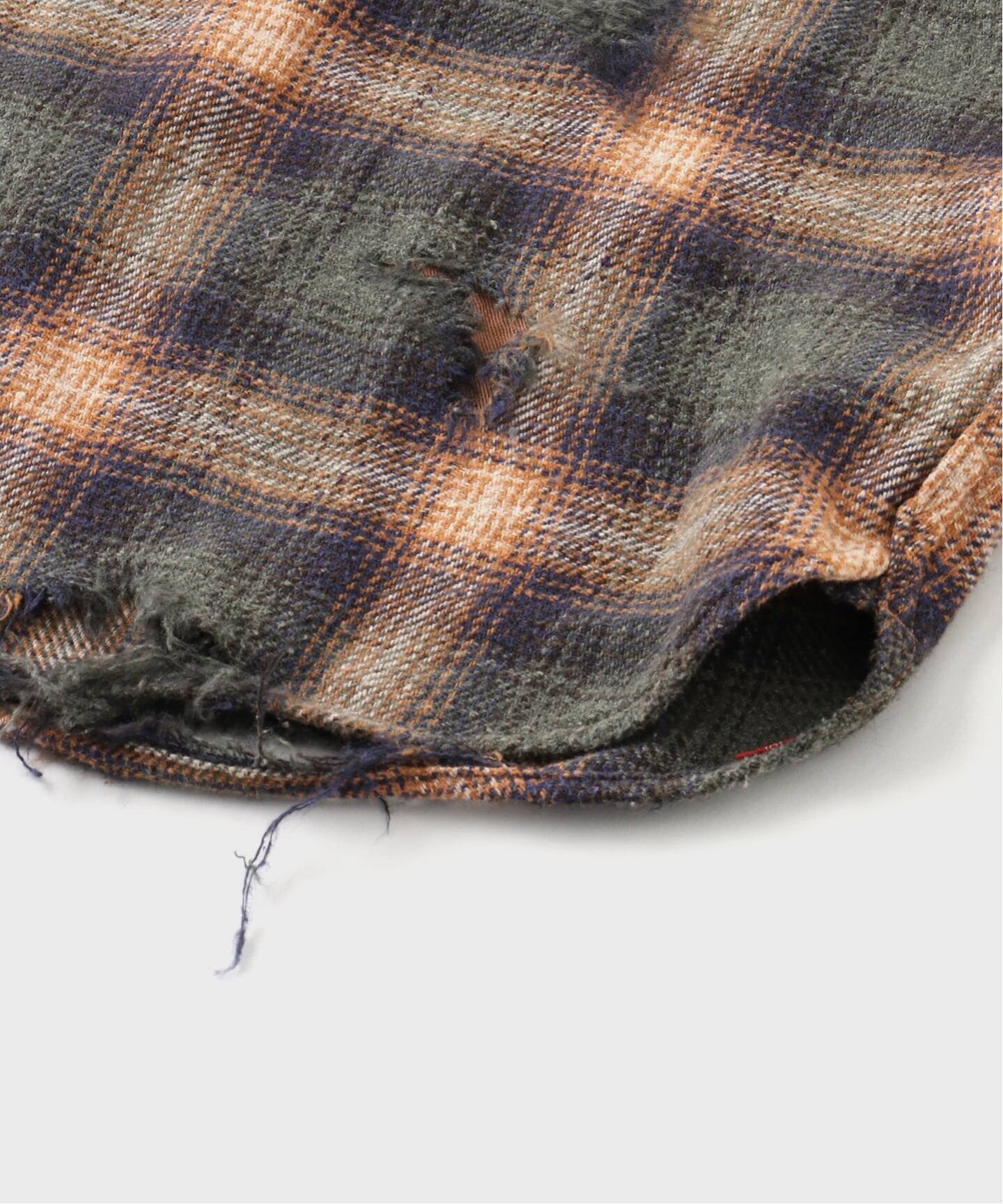 ANACHRONORM / アナクロノーム SMU OMBRE CHECK DAMAGED NEL（シャツ